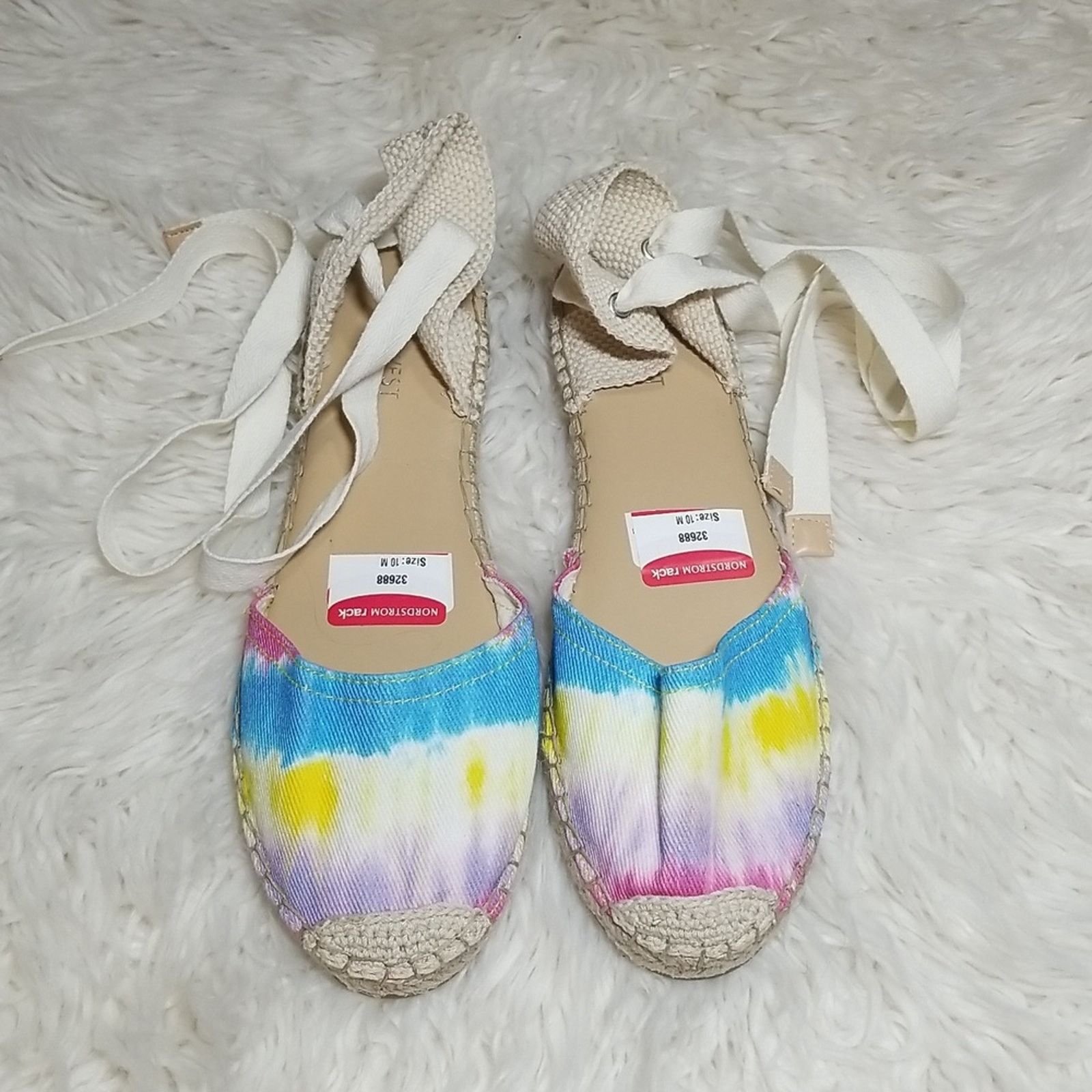 Nine West NEW! Nine West Tie Dye Ankle Tie Flats Size US 10 / IT 40 - 1 Thumbnail