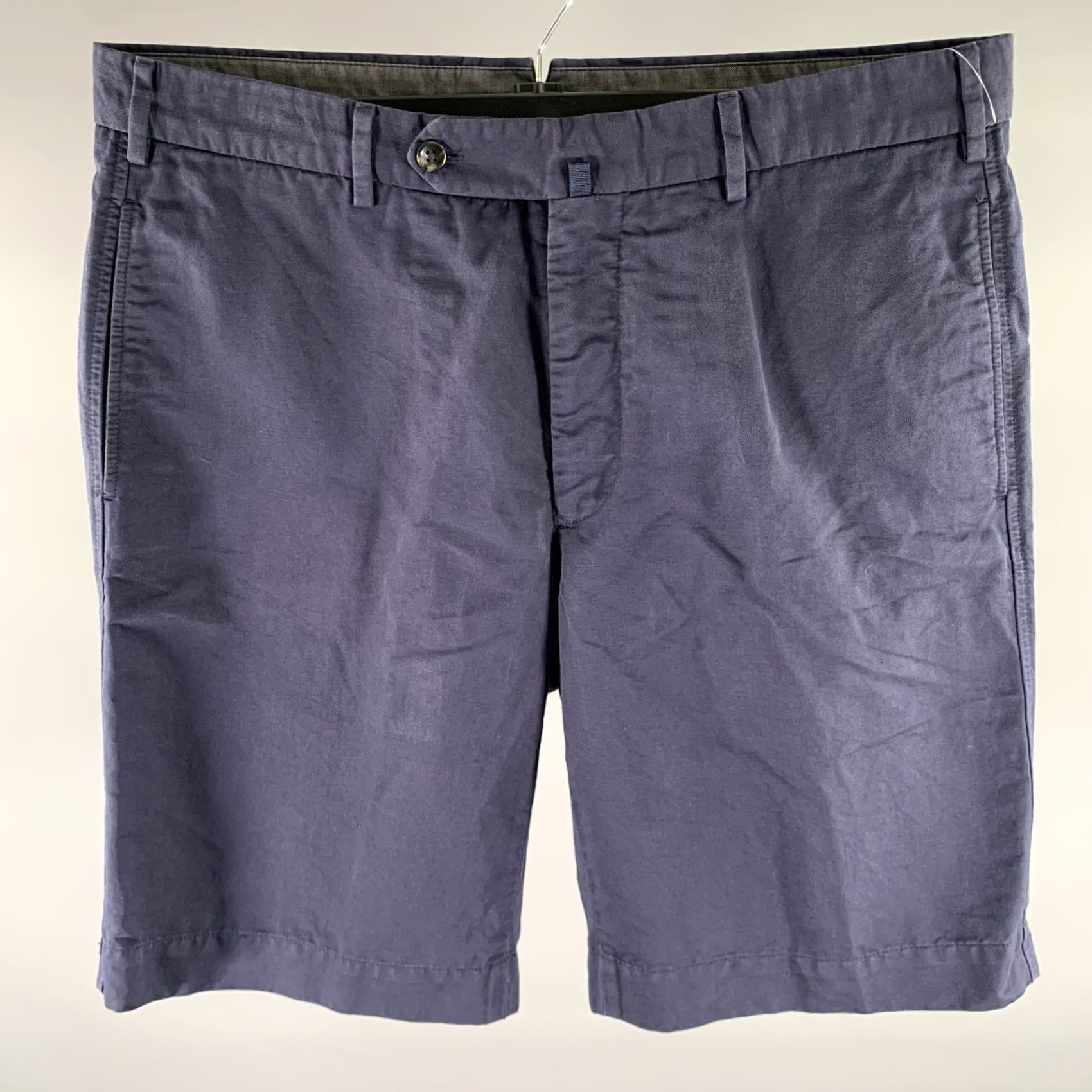 Incotex INCOTEX Navy Cotton Linen Shorts 36 Men Adult Short Pants Inseam 10 Solid Lightweight Shorts Size US 36 / EU 52 - 2 Thumbnail