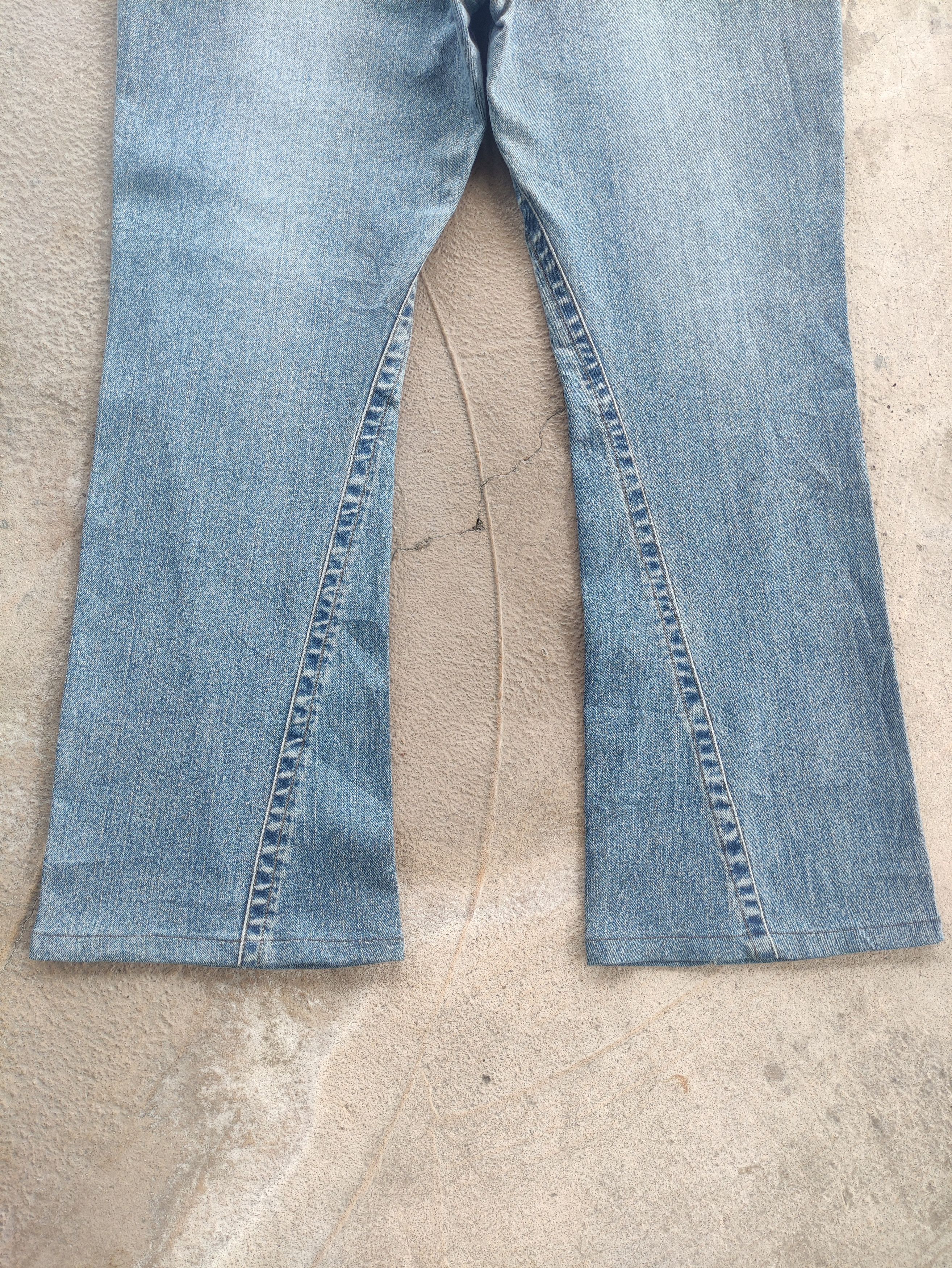 Japanese Brand Vintage Japanese Flare Jean Distressed Faded Denim Pants Size US 35 - 11 Thumbnail