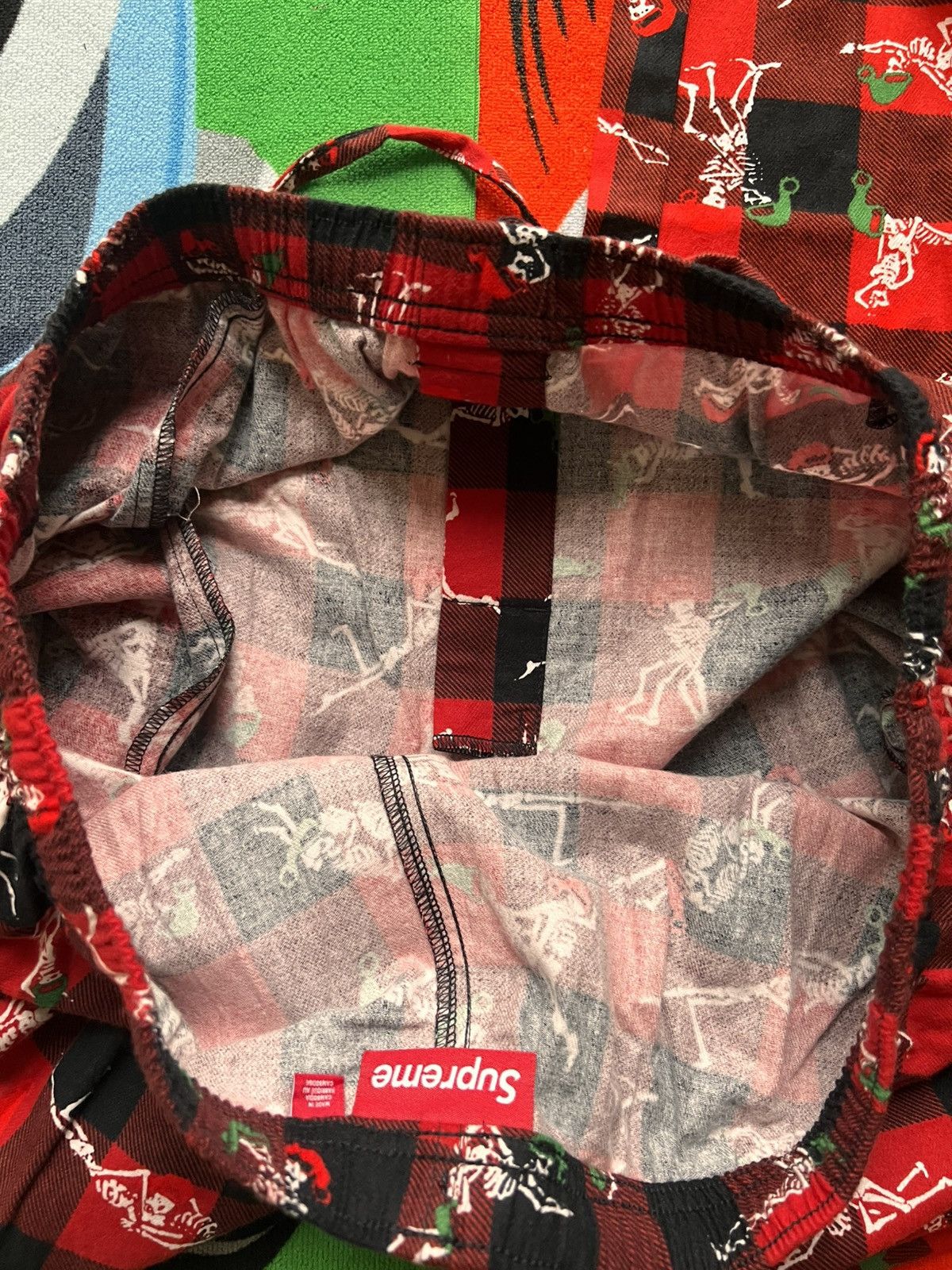 Supreme M - Supreme Holiday Pajama Set Red FW25 flannel shirt pant Size ONE SIZE - 21 Thumbnail