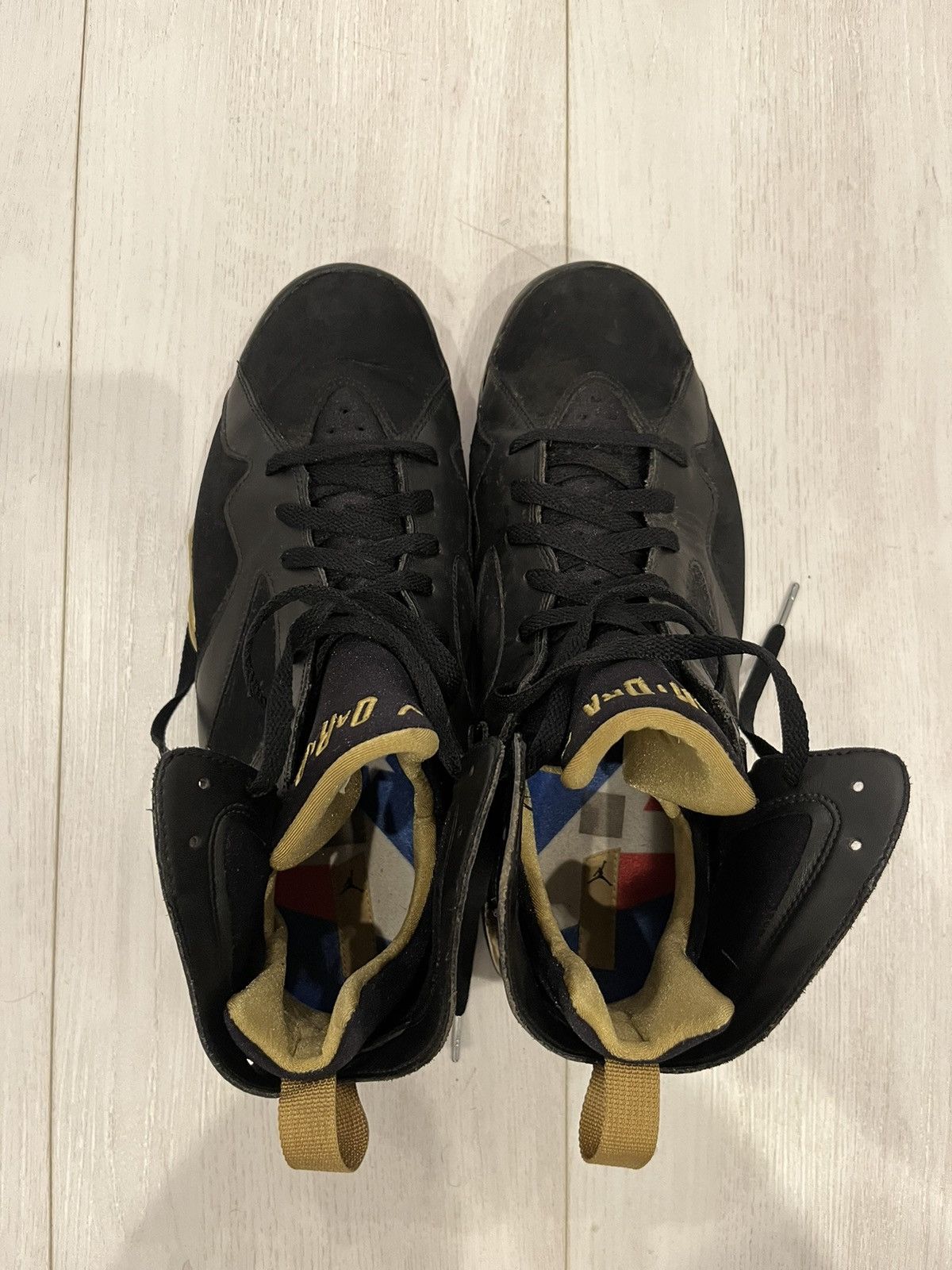image of Jordan Nike Black Jordan 7 Gmp Golden Moments Shoes, Men's (Size 13)
