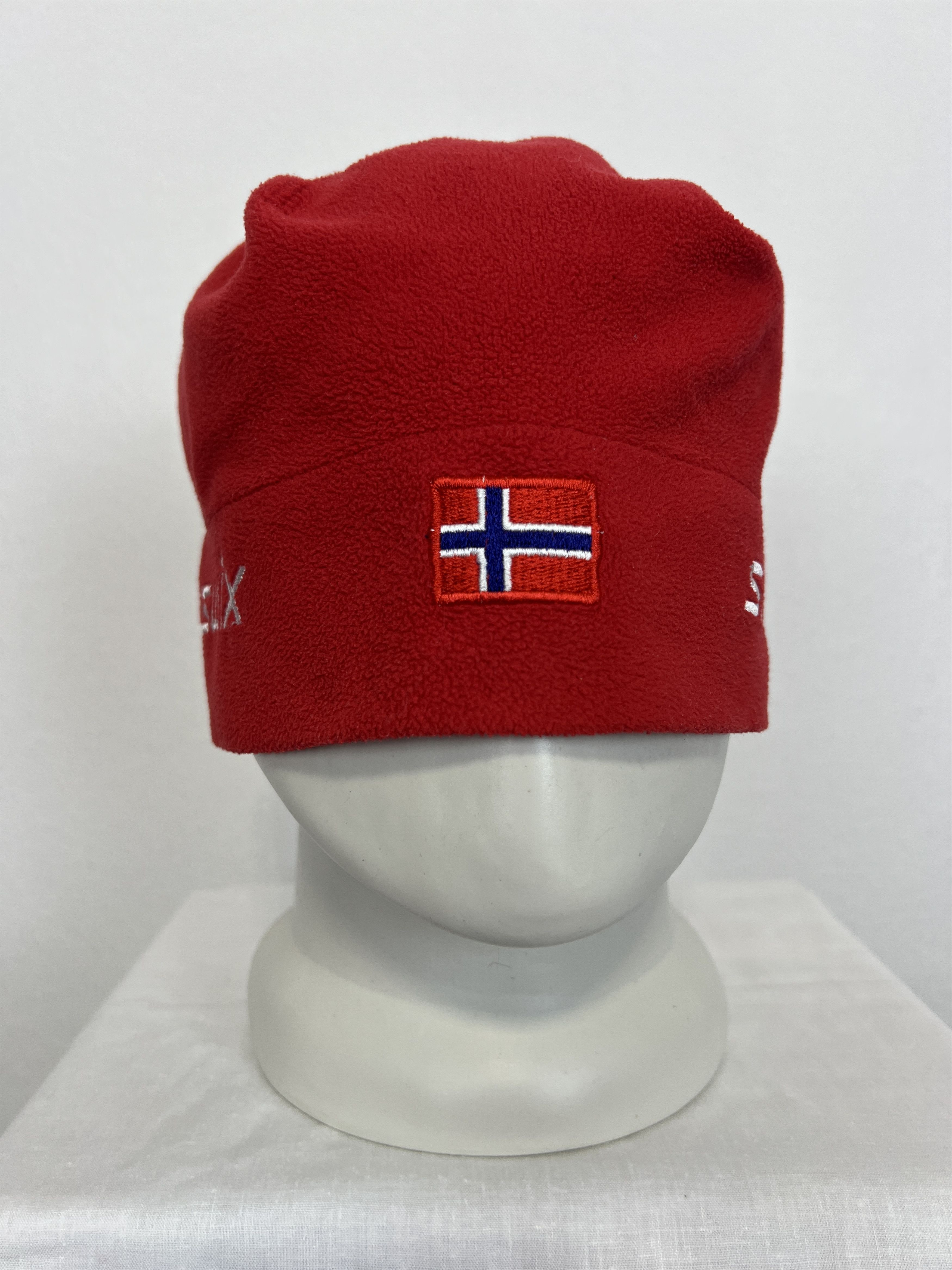 Vintage Swix Beanie Hat Ski Cap Red Biathlon Lined Norway Flag Sport Size ONE SIZE - 2 Thumbnail