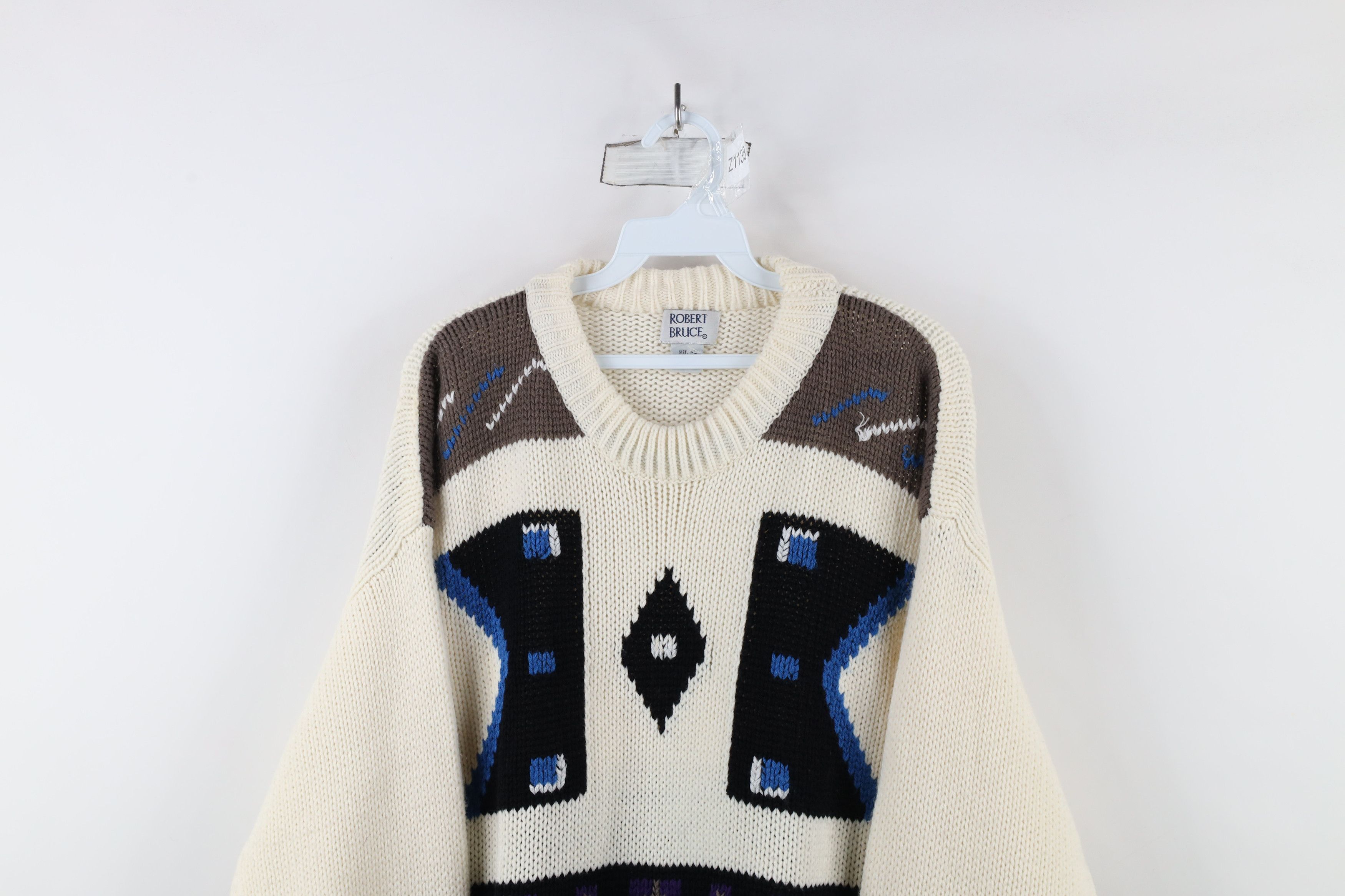 Vintage Vintage 90s Coogi Style Southwestern Chunky Knit Sweater Size US XL / EU 56 / 4 - 2 Thumbnail