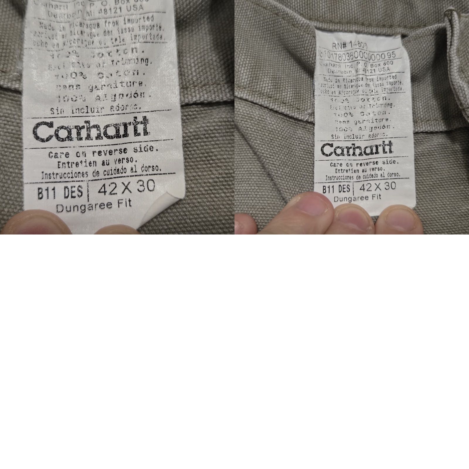 Carhartt VINTAGE Carhartt Workwear Pants Mens 42 x 30 Carpenter Dungaree Fit Read Size US 42 / EU 58 - 10 Thumbnail