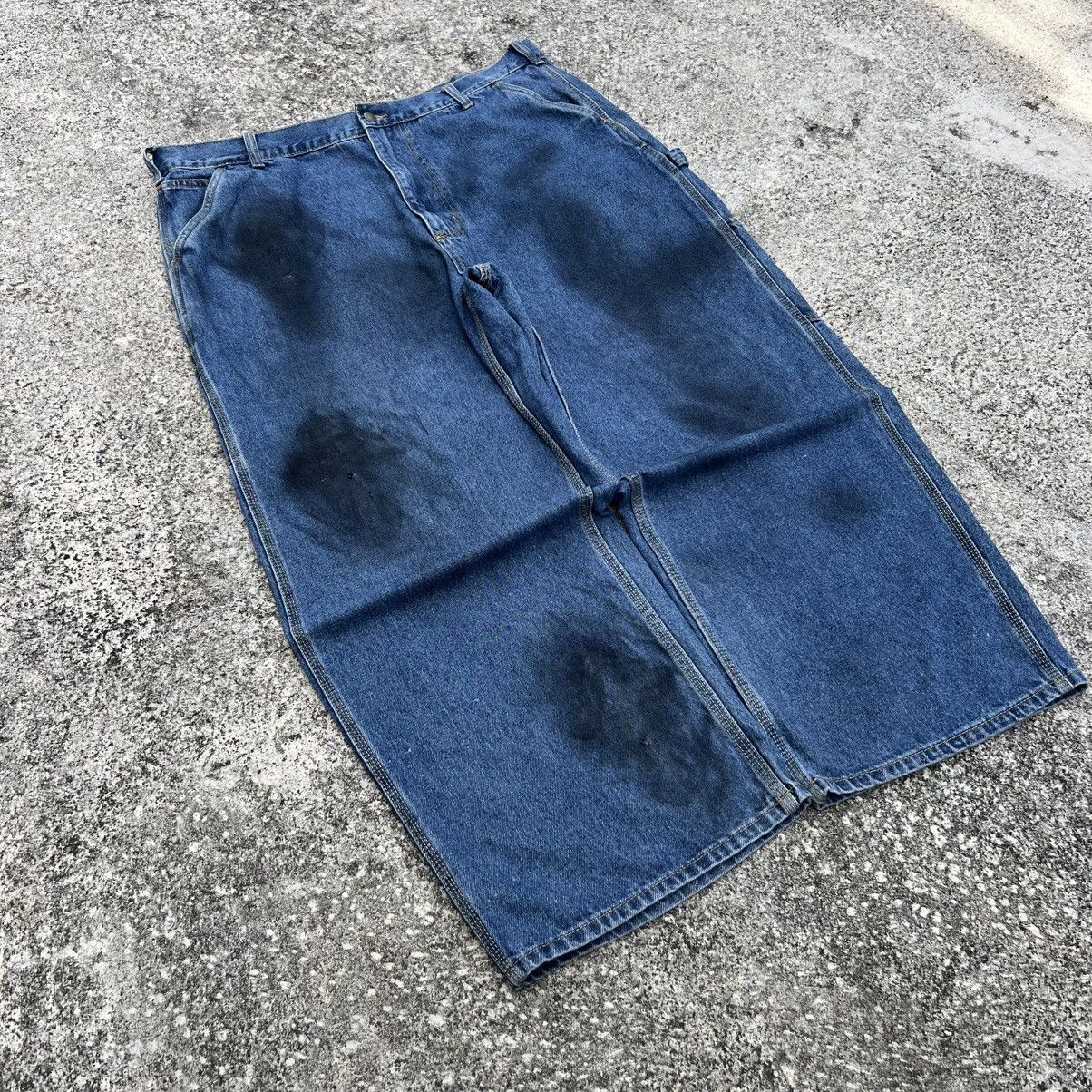 Japanese Brand “y2k style” PAINTED CARPENTER BAGGY JEANS Size US 41 - 2 Thumbnail