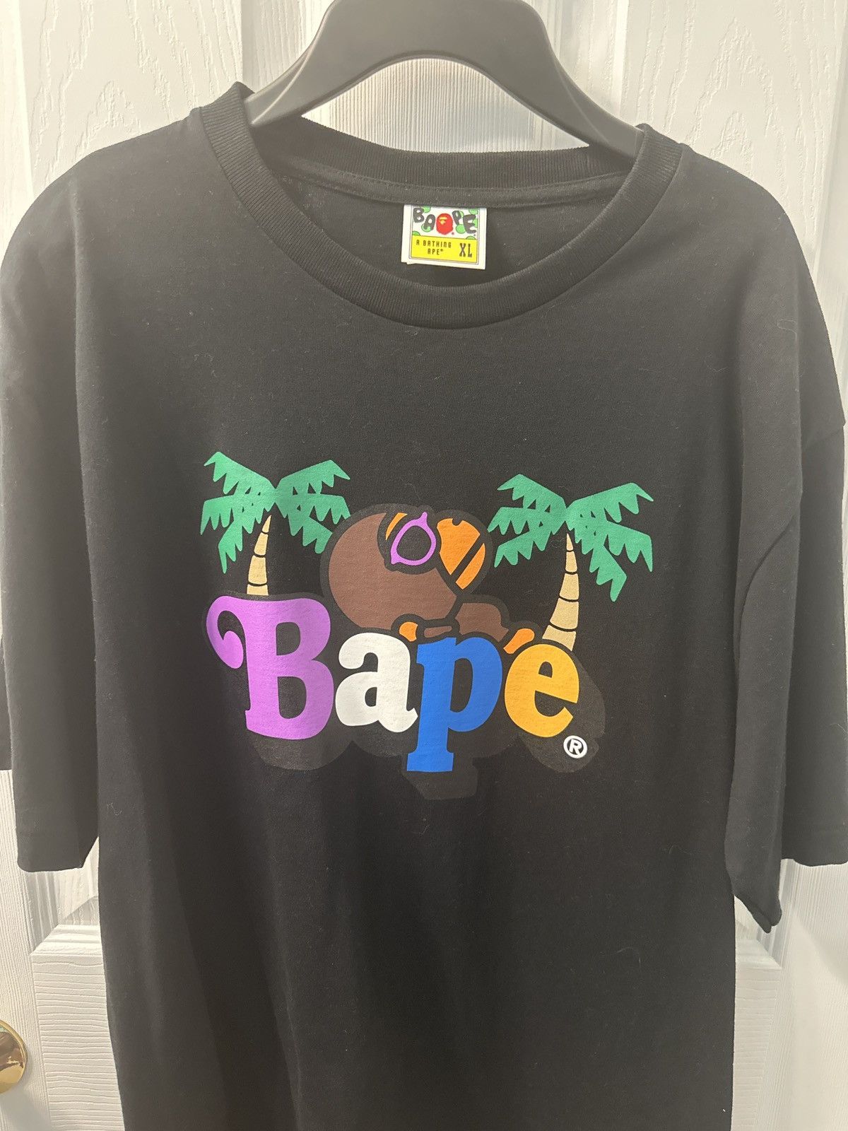 Bape Bape Baby Milo Palm Trees Black Tee Size US XL / EU 56 / 4 - 1 Thumbnail