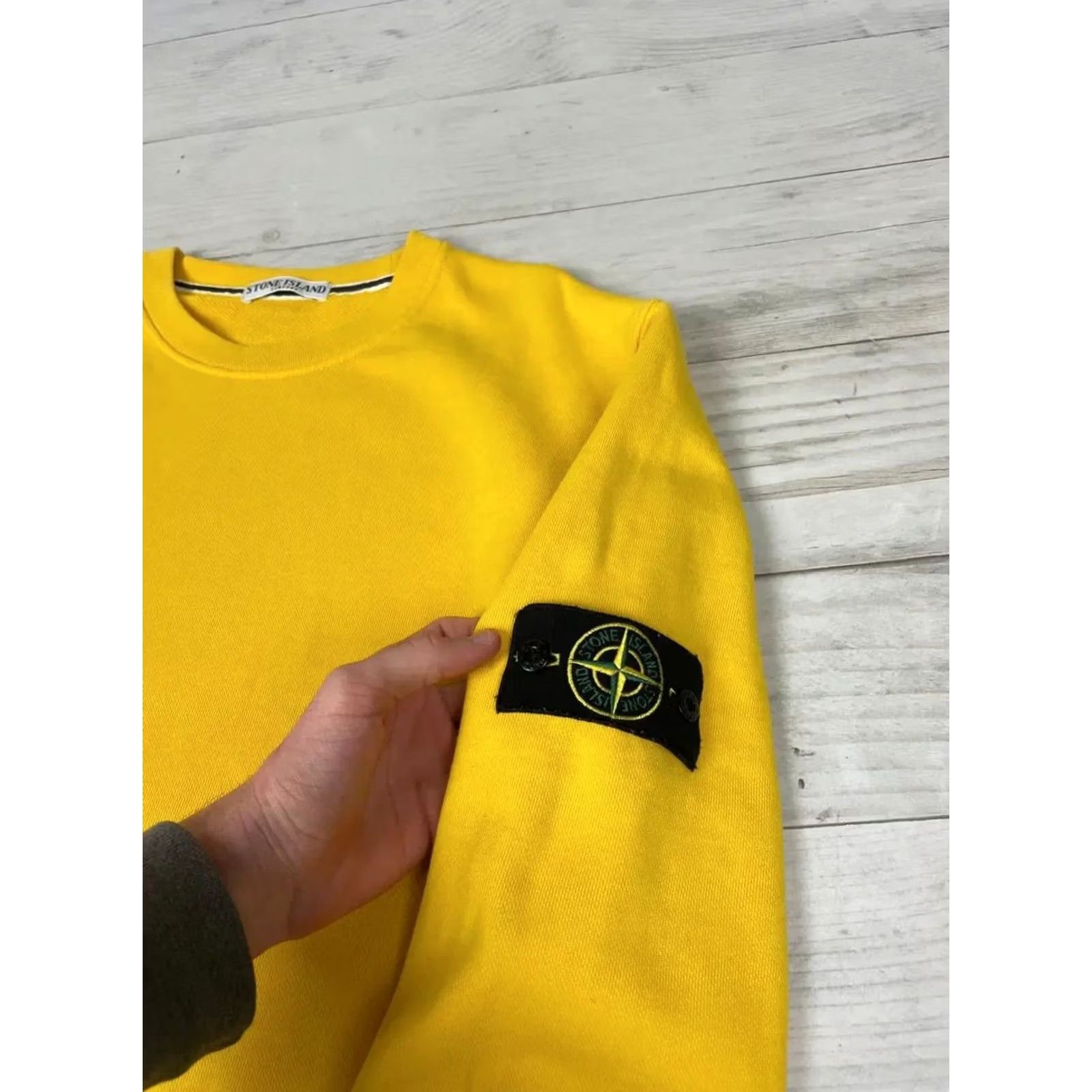 Stone Island VINTAGE Stone Island Sweatshirt Men 2XL Yellow Shirt Mens Size 2XL Cotton Logo Size US XXL / EU 58 / 5 - 6 Thumbnail