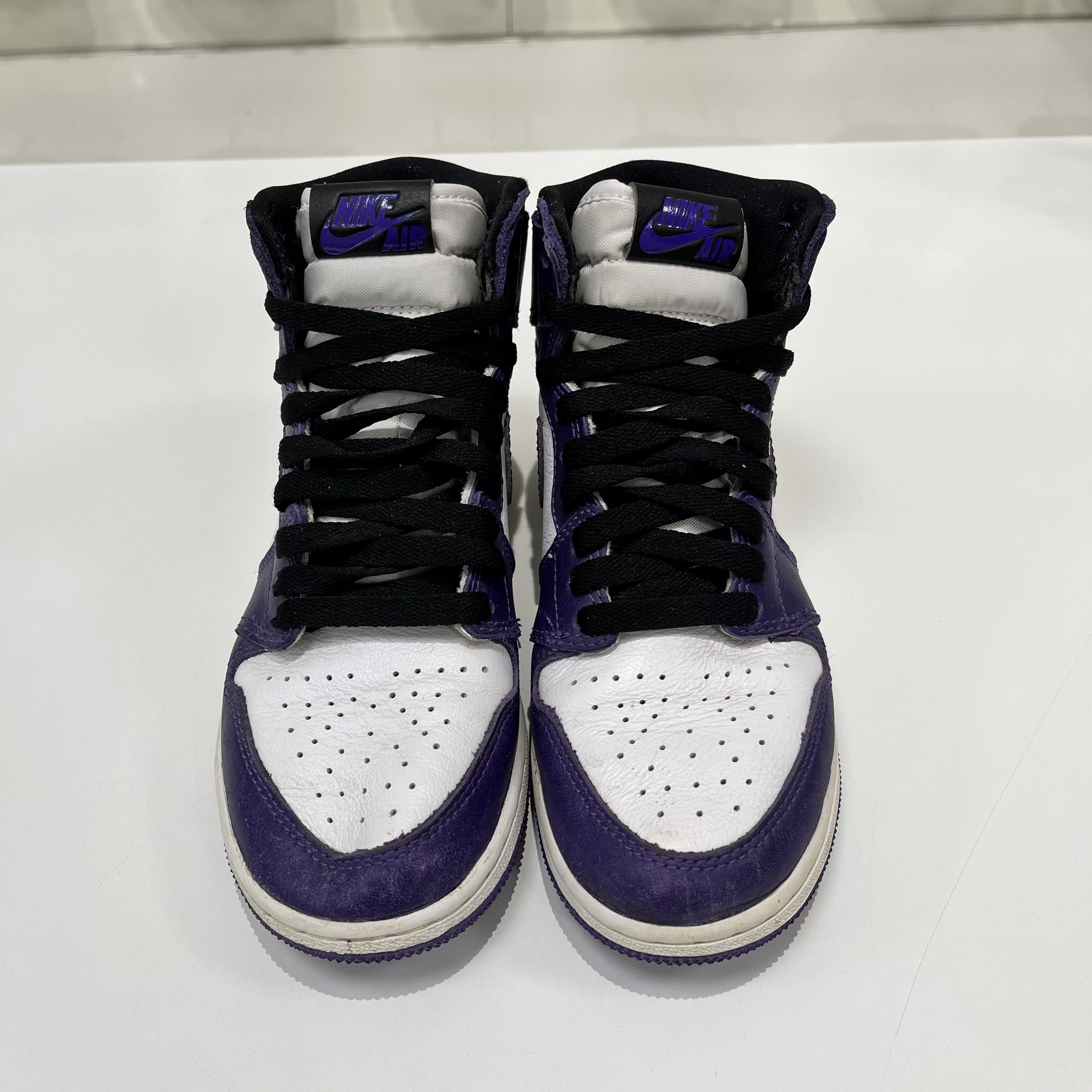 Nike Jordan 1 Retro High Court Purple White (GS) Size US 4 / IT 34 - 10 Thumbnail