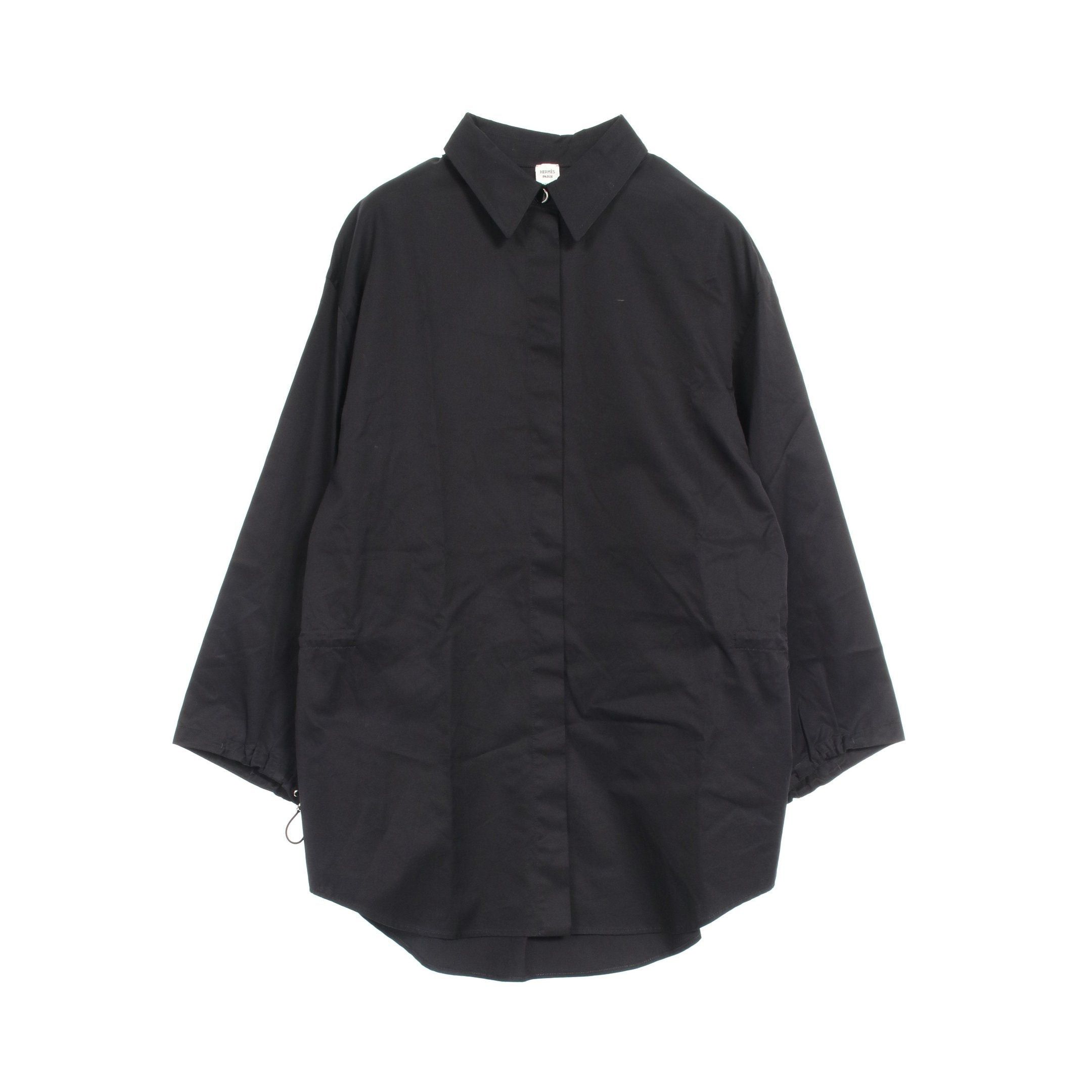Hermes Hermes Shirt Cotton Black Drawcord Size ONE SIZE - 1 Thumbnail