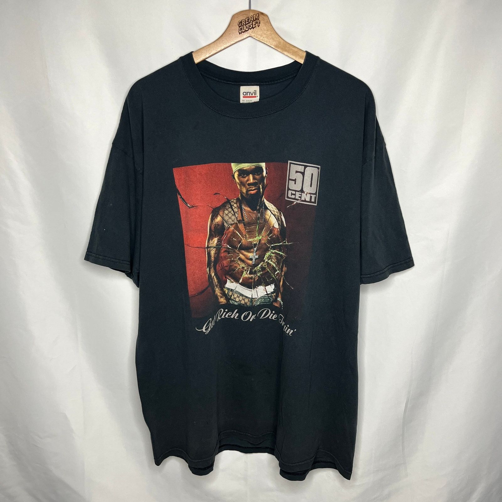 G-Unit × Rap Tees × Vintage Vintage G-Unit 50 Cent Black Tee Shirt