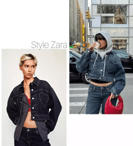 Zara ZARA DENIM JACKET WITH HEART Size L / US 10 / IT 46 - 2 Thumbnail