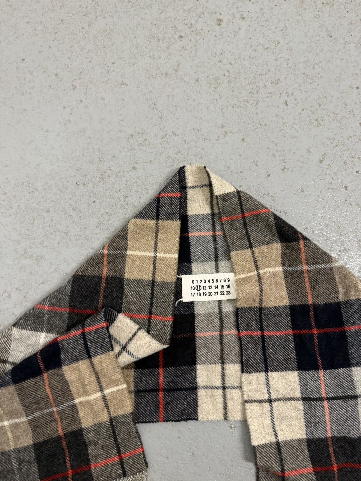 Maison Margiela Maison Margiela Metal Chain Fringe Checkered Scarf Size ONE SIZE - 7 Thumbnail