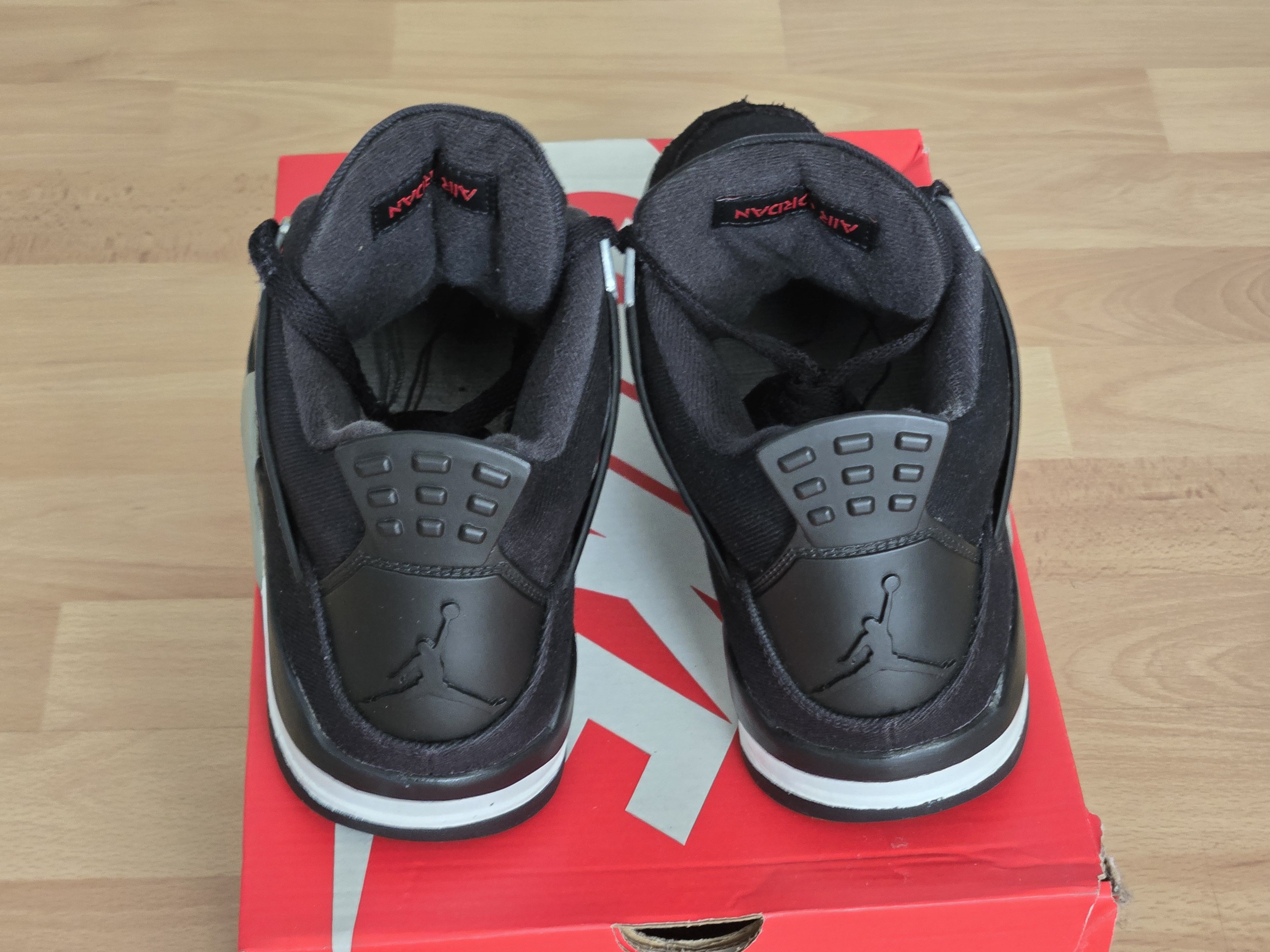 Nike Air Jordan 4 Retro SE Black Canvas – Custom Painted – SZ 9.5 Size US 9.5 / EU 42-43 - 4 Thumbnail