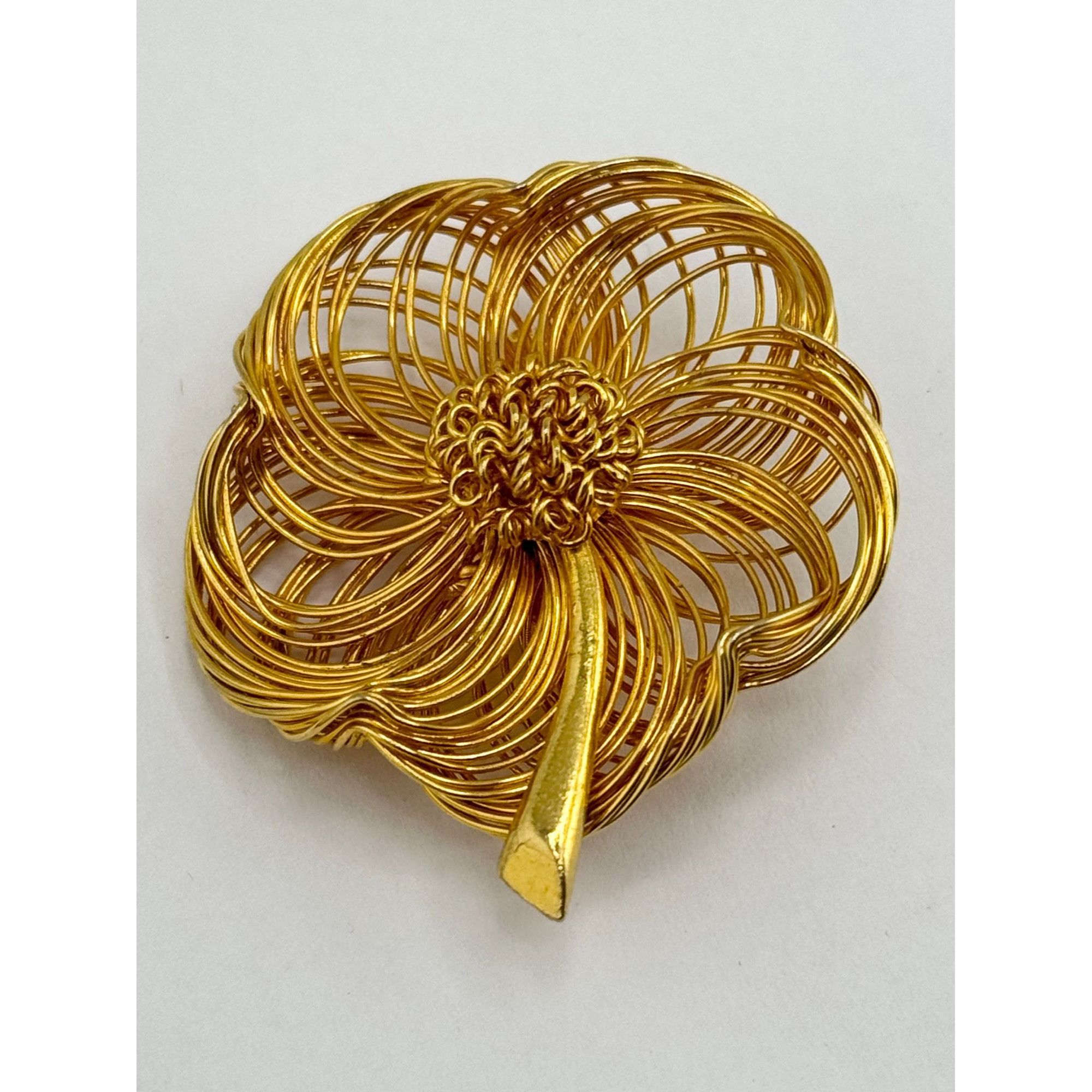 Vintage Vintage wire wrapped flower brooch pin Size ONE SIZE - 1 Thumbnail