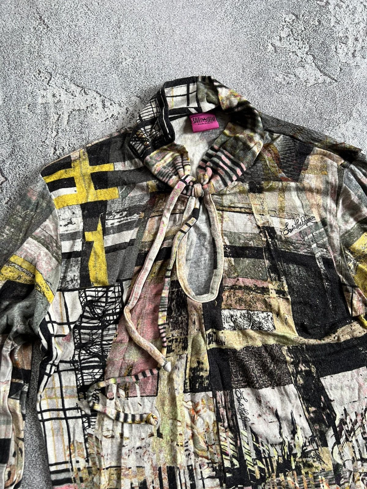 Jean Paul Gaultier Save The Queen All Printed Long Sleeve M Top Blouse Gaultier Size M / US 6-8 / IT 42-44 - 8 Thumbnail