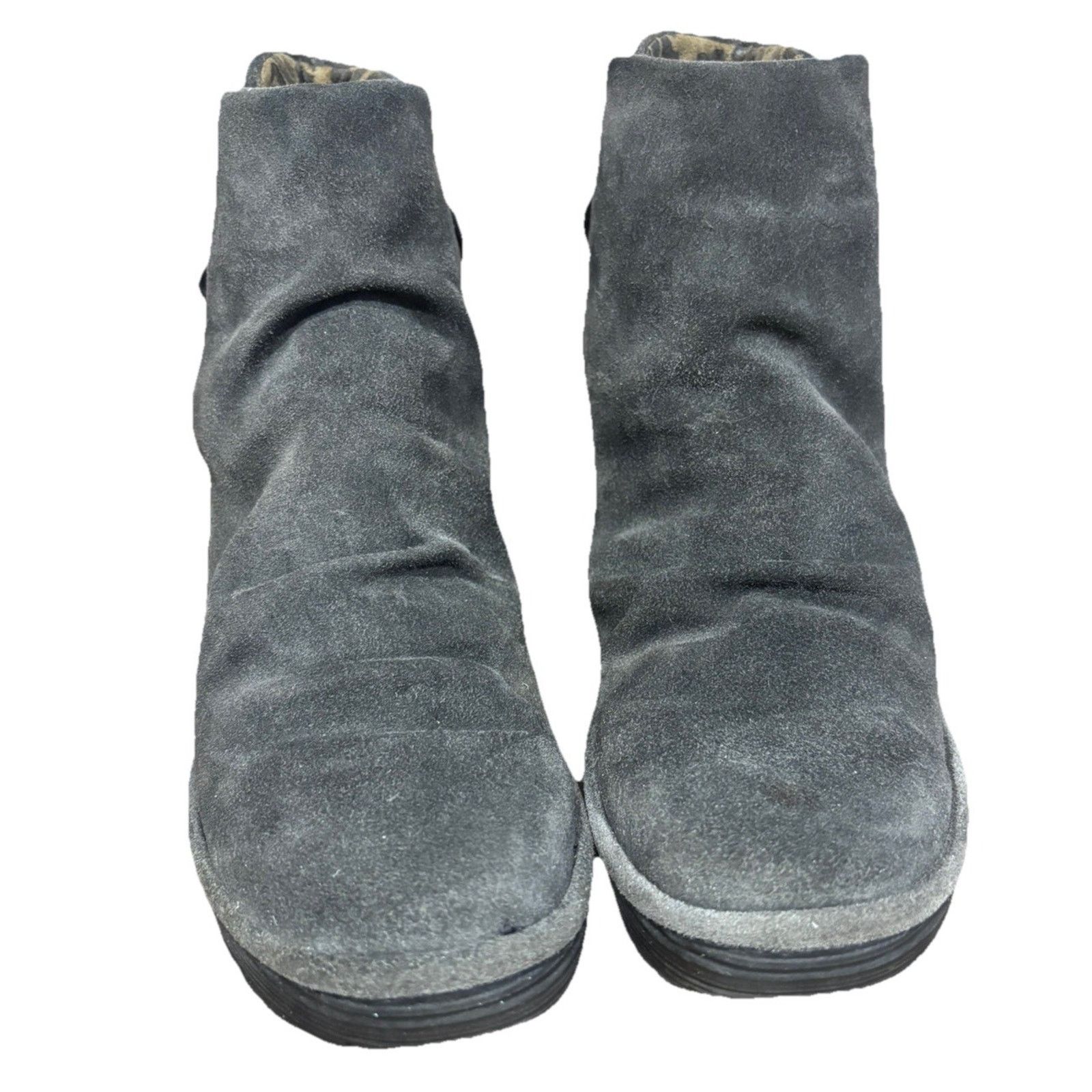 Fly London Fly London Yama Wedge Boots Women's SZ 38 Gray Suede Slouchy Size US 8 / IT 38 - 10 Thumbnail