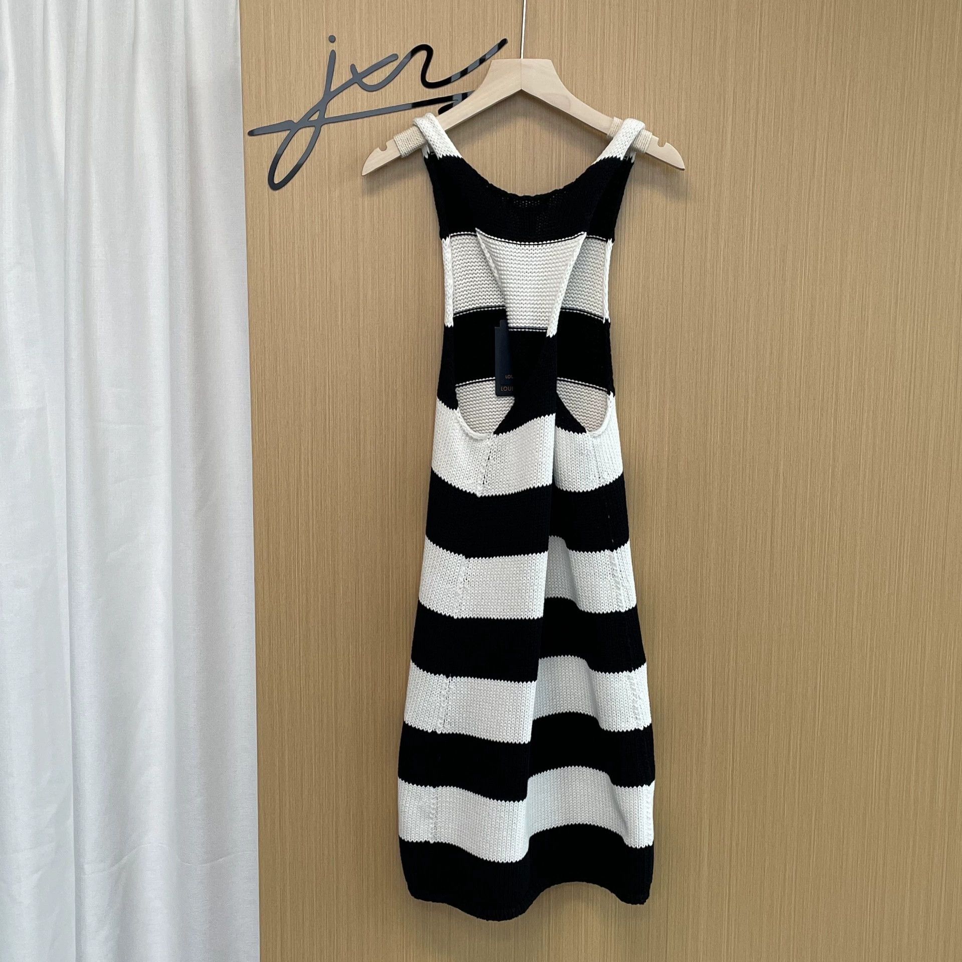 Louis Vuitton LOUIS VUITTON SS22 Striped Sleeveless Dress Women M B&W Size M / US 6-8 / IT 42-44 - 2 Thumbnail