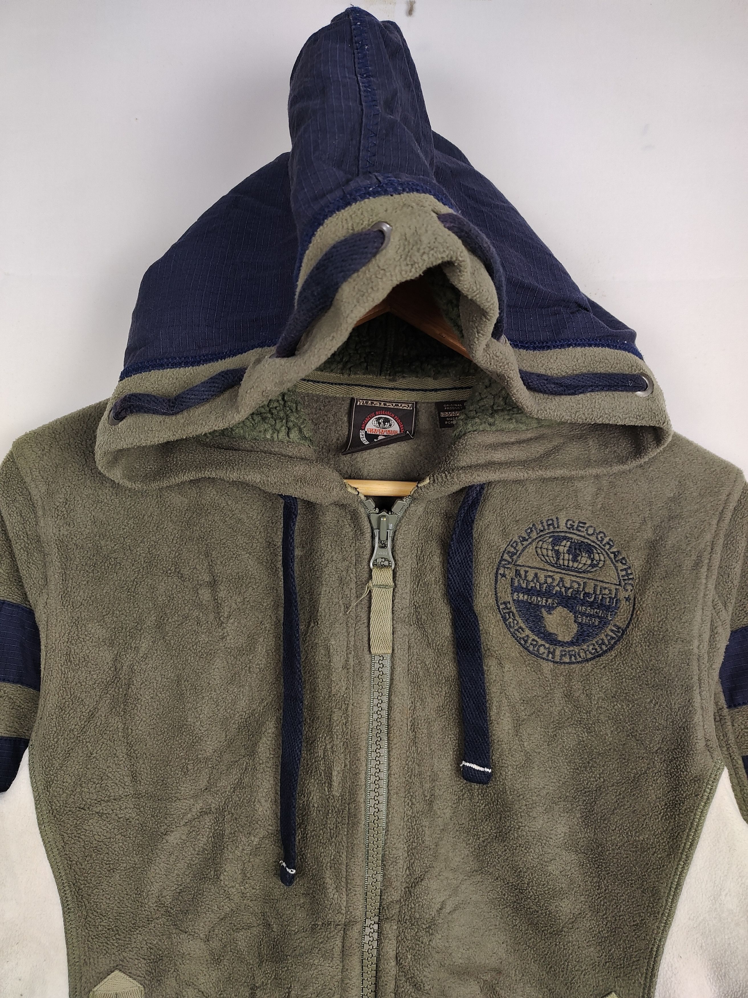 Napapijri × Vintage Vintage Napapijri Jacket Fleece Zipper Hoodie Size US S / EU 44-46 / 1 - 2 Thumbnail