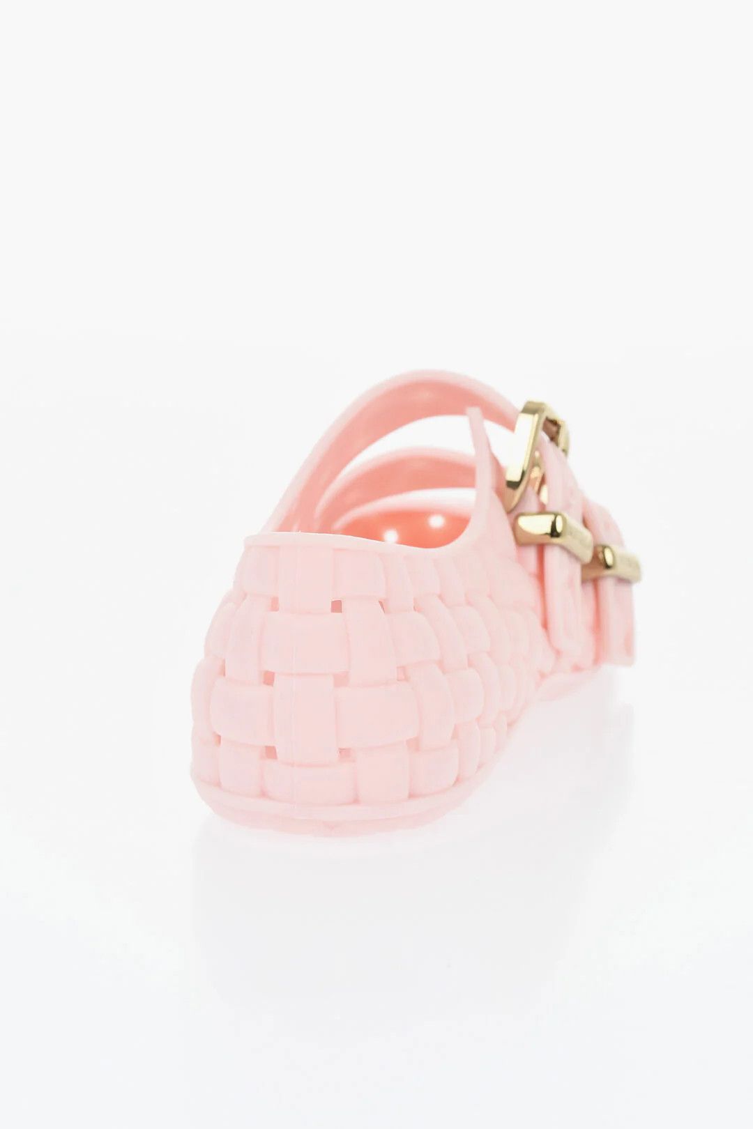 Bottega Veneta og1mm0426 Perforated Rubber Mary Jane Ballet Flats in Pink Size US 7 / IT 37 - 2 Thumbnail