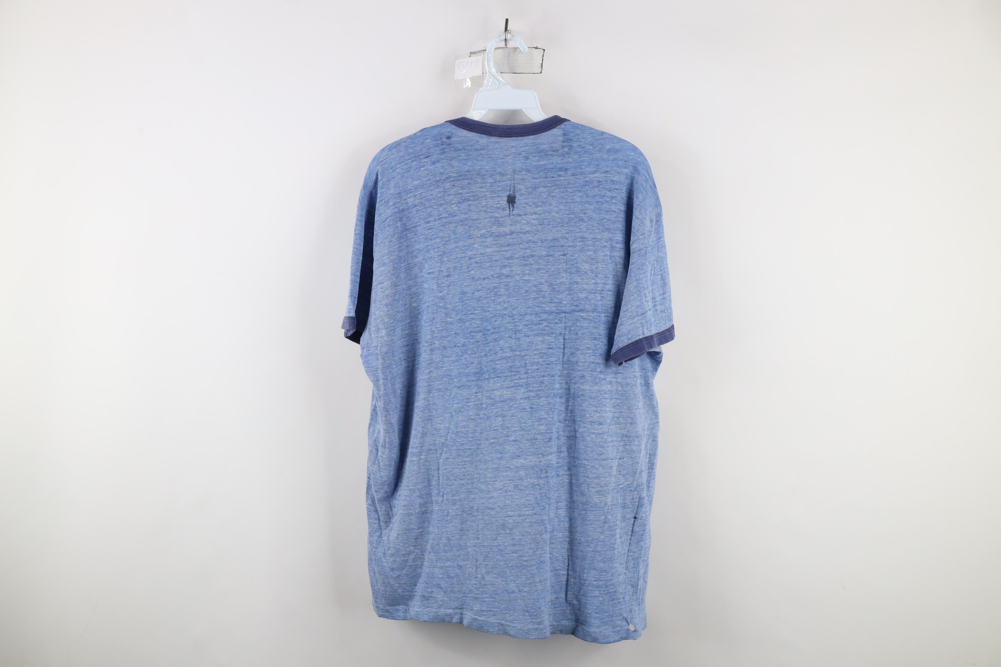 Hanes × Vintage Vintage 70s Hanes Soft Bulldog Football Ringer T-Shirt USA Size US XL / EU 56 / 4 - 15 Thumbnail