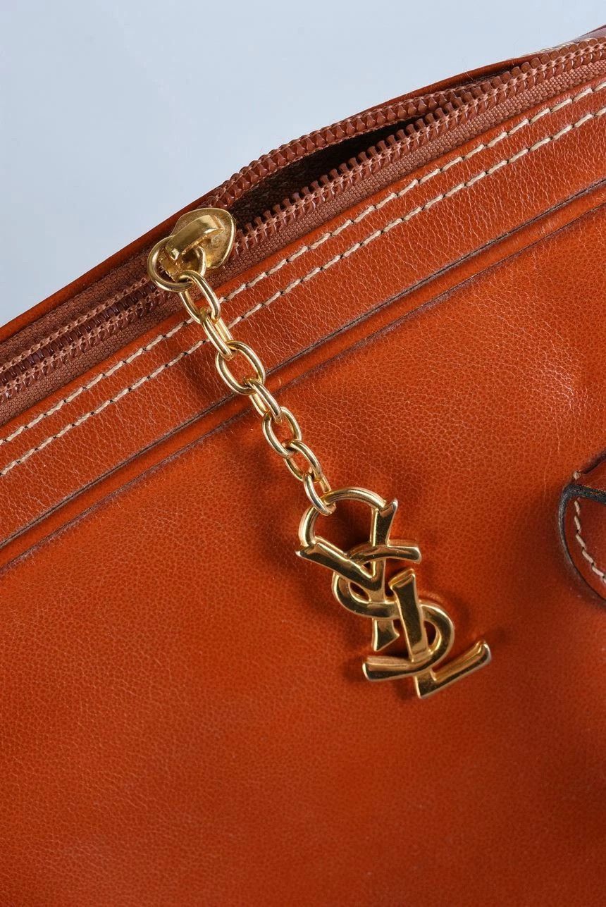 Yves Saint Laurent Women's Yves Saint Laurent Vintage Leather Handbag Brown Size ONE SIZE - 3 Thumbnail