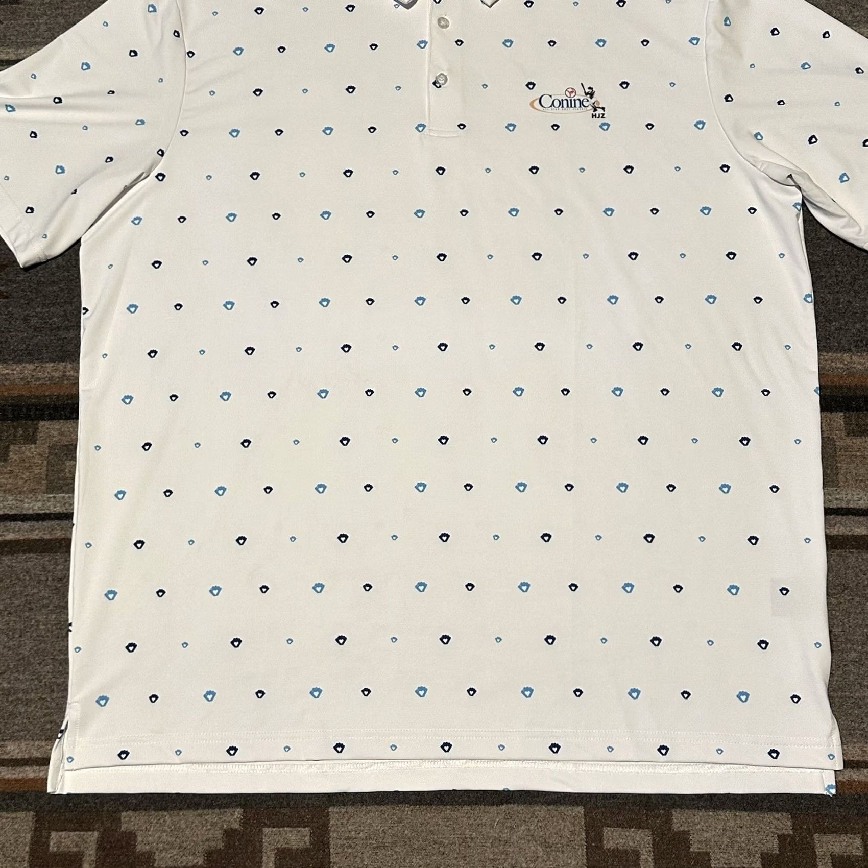 Vintage Scales Golf Polo Shirt Mens XL White Stretch Performance Size US XL / EU 56 / 4 - 7 Thumbnail