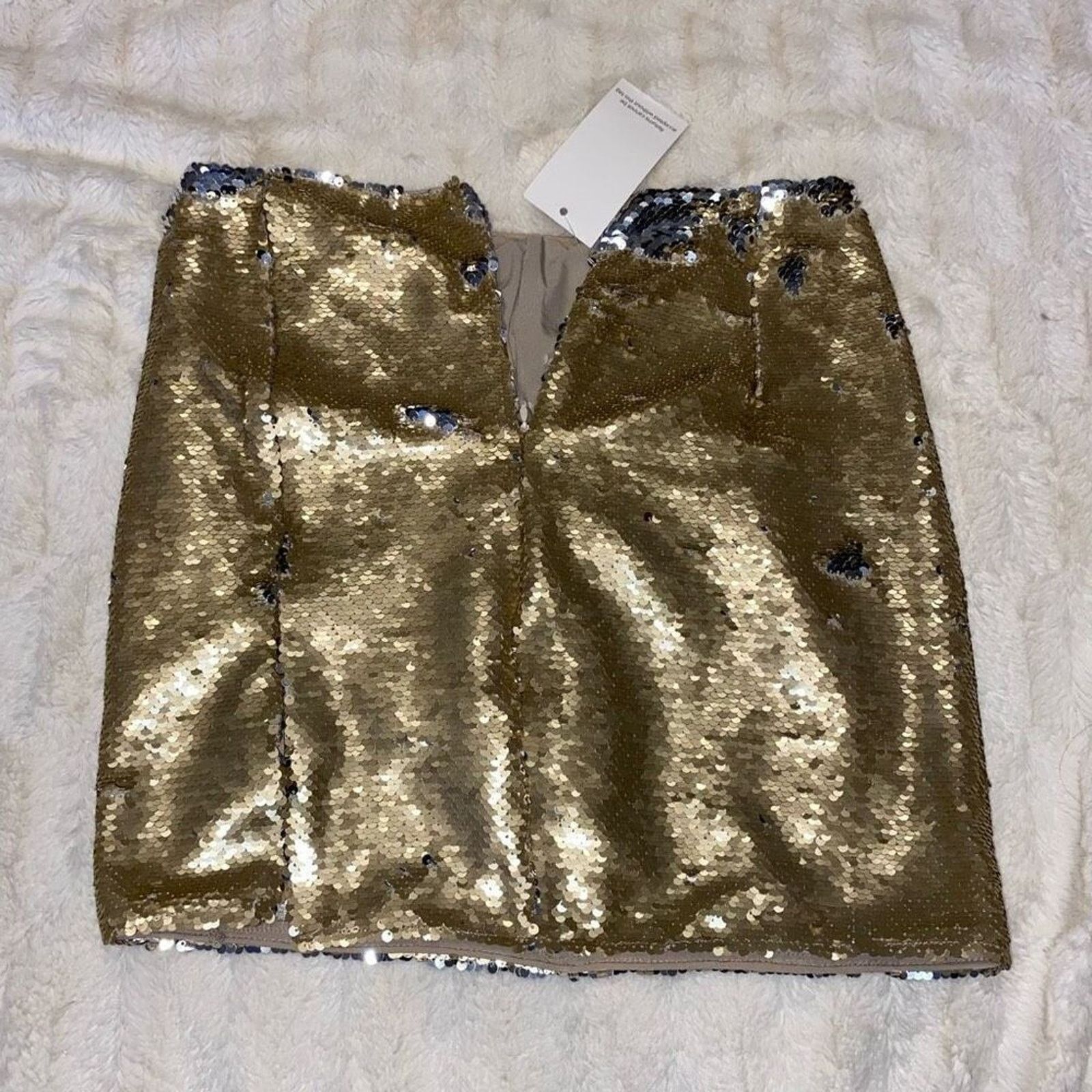 Other Tobi Gold and Silver Sequin Mini Skirt | Sz S, NWT Size 27" / US 4 / IT 40 - 3 Thumbnail