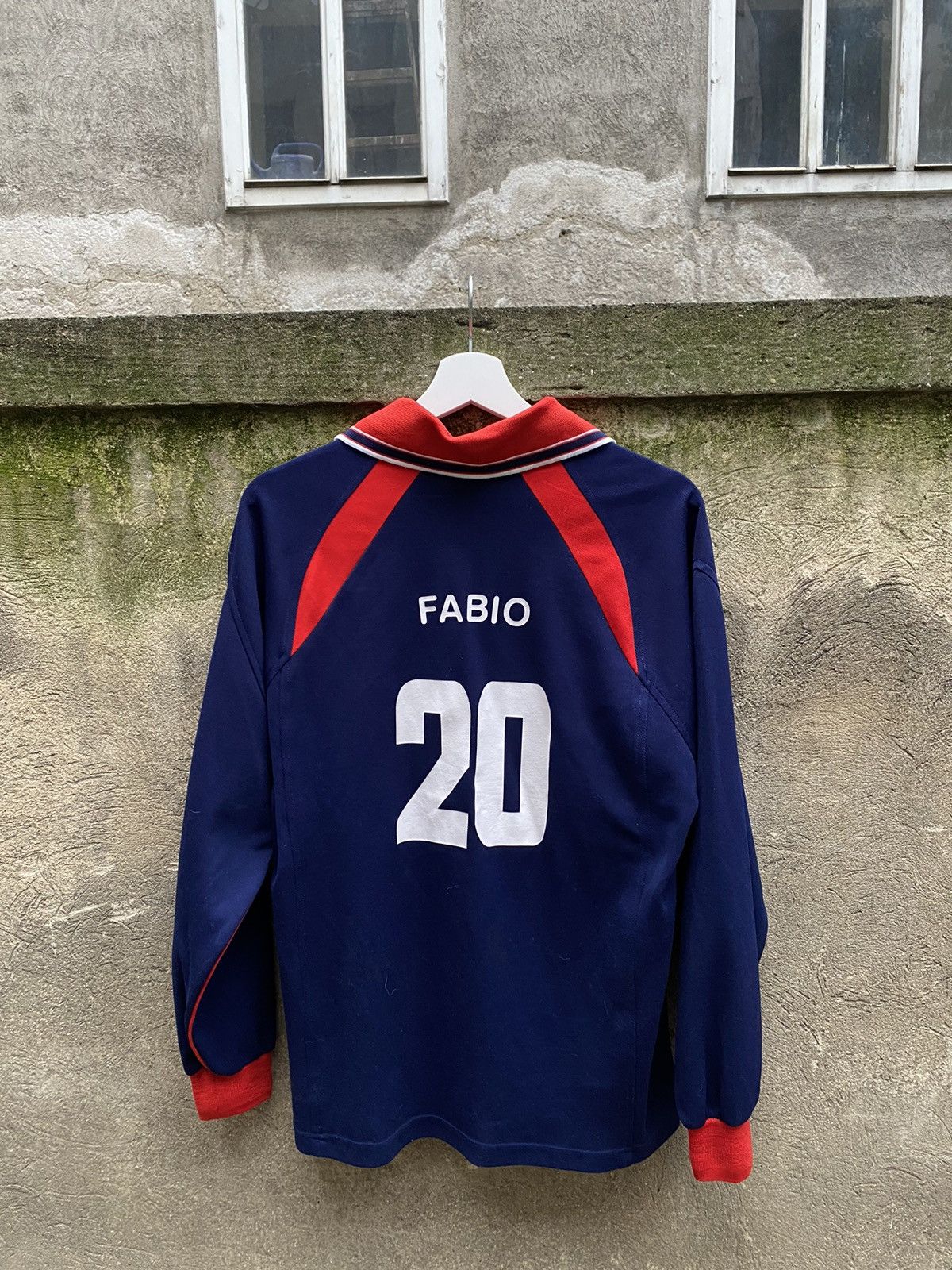 Macron × Vintage Vintage 90s Macron Pol Mori 20 Fabio Soccer Jersey Size US S / EU 44-46 / 1 - 2 Thumbnail