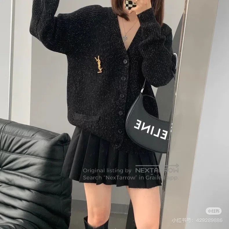 Saint Laurent Paris Saint Laurent Paris Starry Knit Cardigan Size US XXL / EU 58 / 5 - 8 Thumbnail