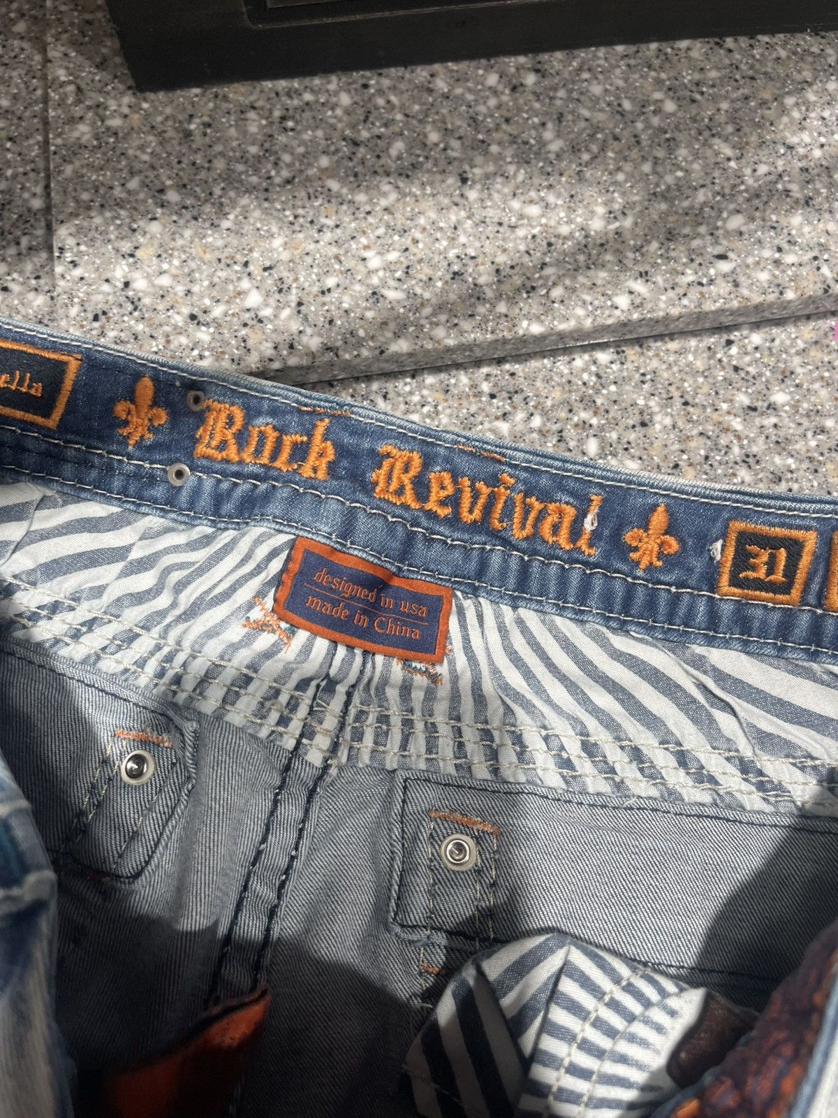 Rock Revival Rock Revival Brunella Jeans 31 Easy Straight Washed Denim Size 31" - 6 Thumbnail