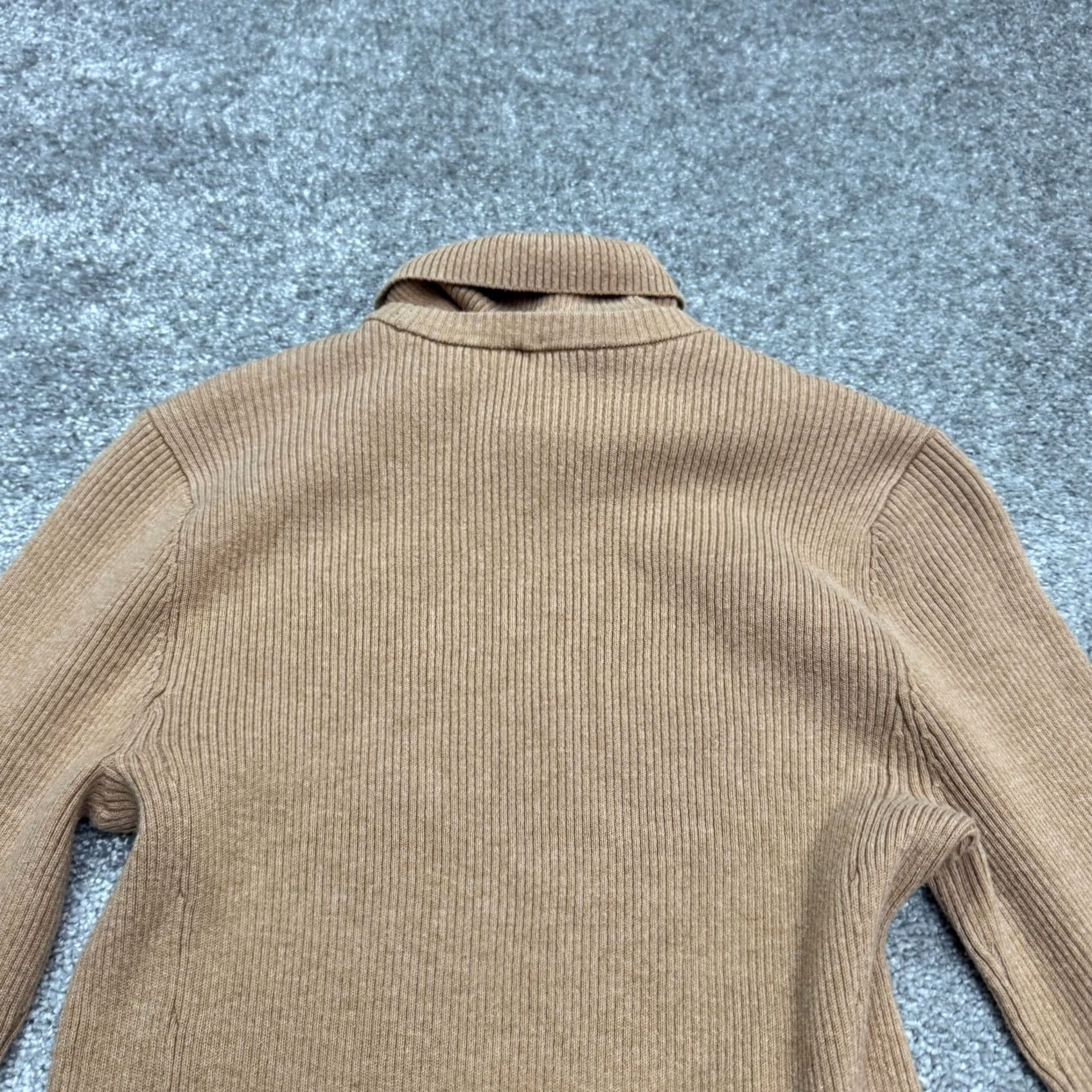 Vintage Saks Fifth Avenue Turtleneck A-Line Midi Sweater Dress Womens Small Camel Brown Size S / US 4 / IT 40 - 4 Thumbnail