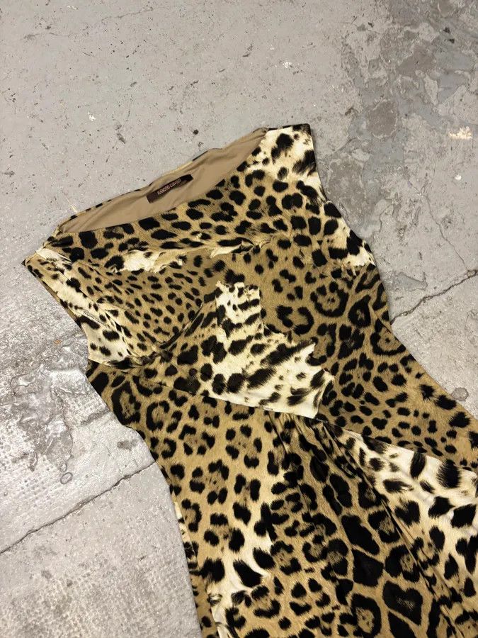 Roberto Cavalli × Vintage Roberto Cavalli Leopard Print Safari Dress Size M / US 6-8 / IT 42-44 - 3 Thumbnail