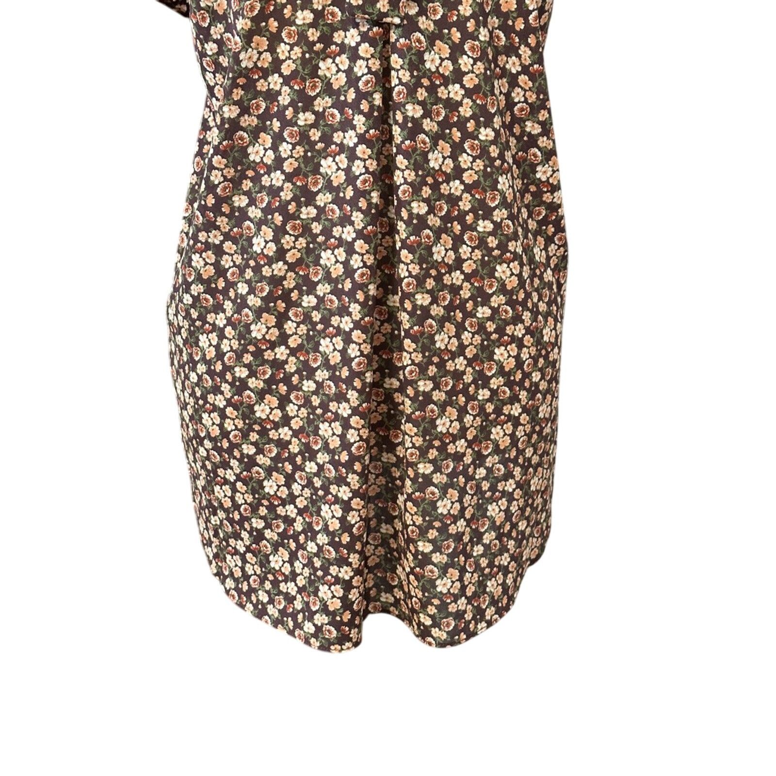 Other Everleigh Tunic Top Back Tie Open Floral Brown W XS NWT Size XS / US 0-2 / IT 36-38 - 6 Thumbnail