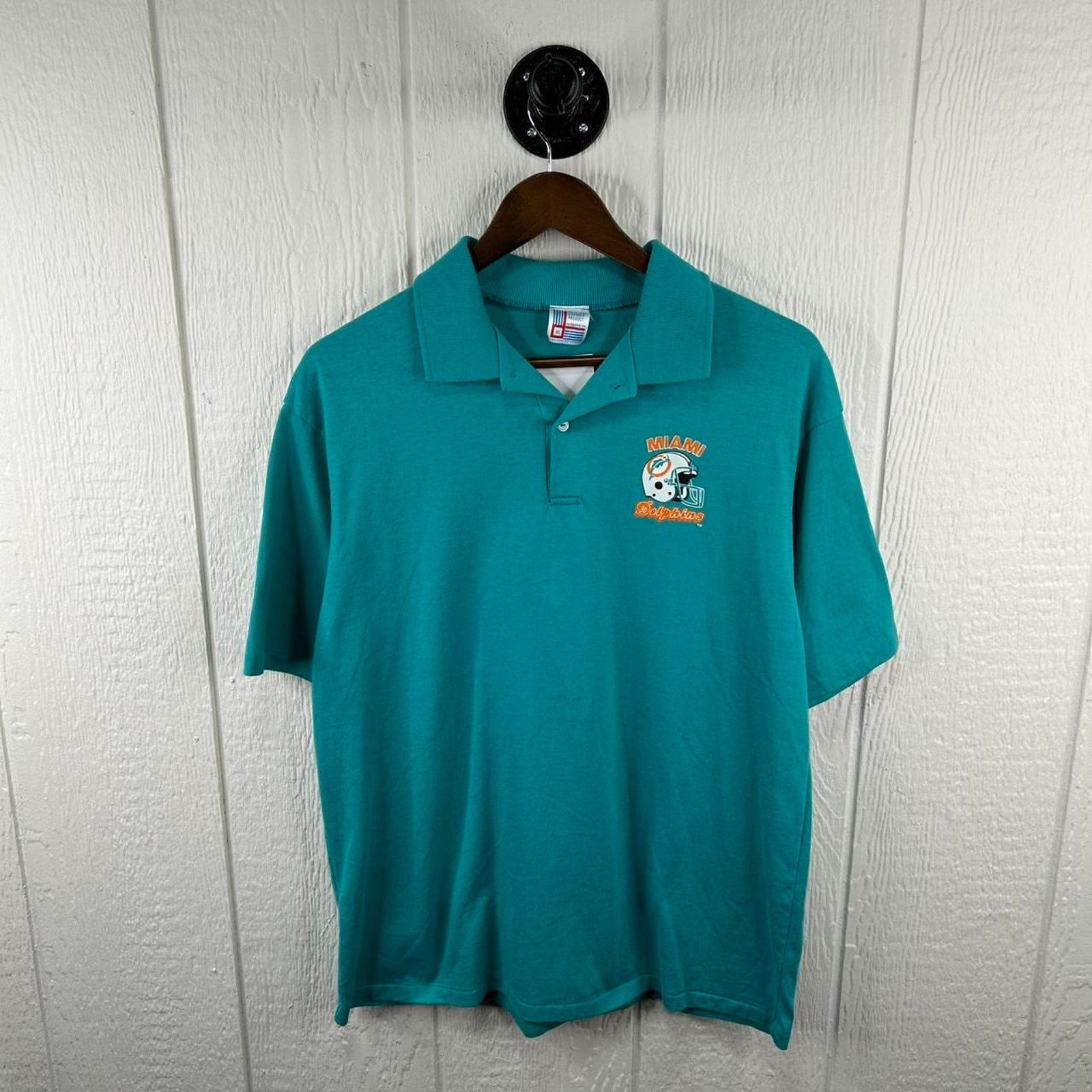NFL Vintage 90’s Miami Dolphins NFL Polo Shirt Size X-Large Size US XL / EU 56 / 4 - 1 Thumbnail