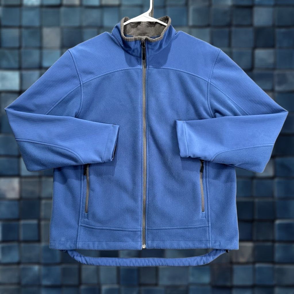 Lands' End Lands' End Jacket Mens Medium Blue Grid Fleece Lined Windcheck Full Zip Outdoor Size US M / EU 48-50 / 2 - 1 Thumbnail