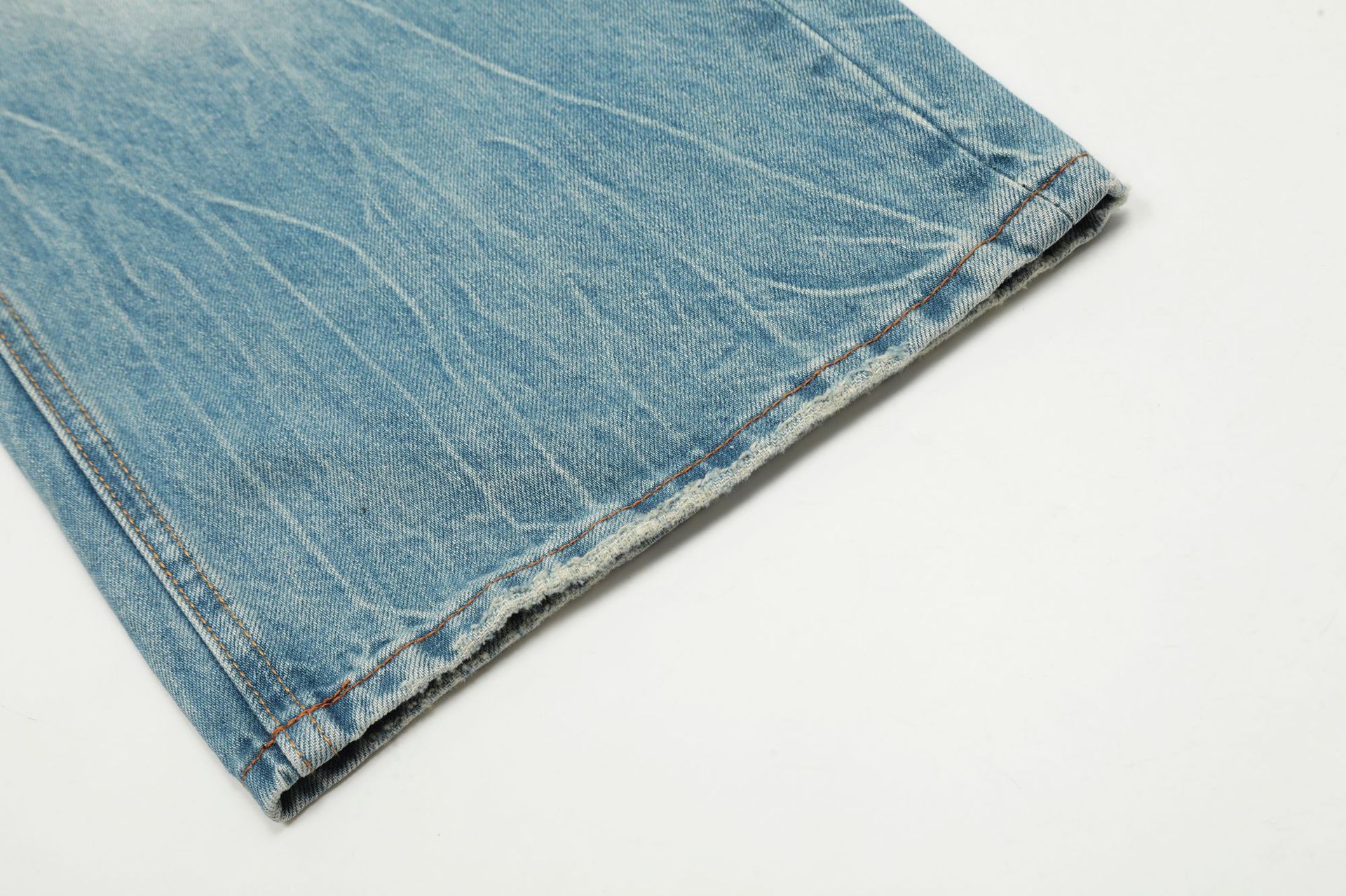 Vintage Men's retro straight ripped loose cleanfit wide-leg jeans Size US 32 / EU 48 - 6 Thumbnail