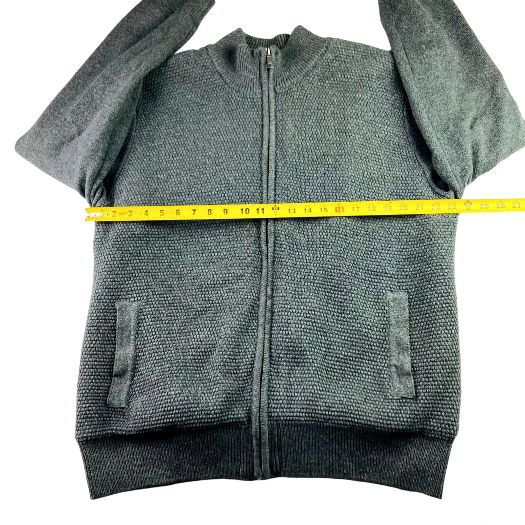 Emanuel Ungaro Emanuel Ungaro Men's Jacket Coatigan Gray Knit Full Zip Fleece Lined 2XL Size US XXL / EU 58 / 5 - 6 Thumbnail