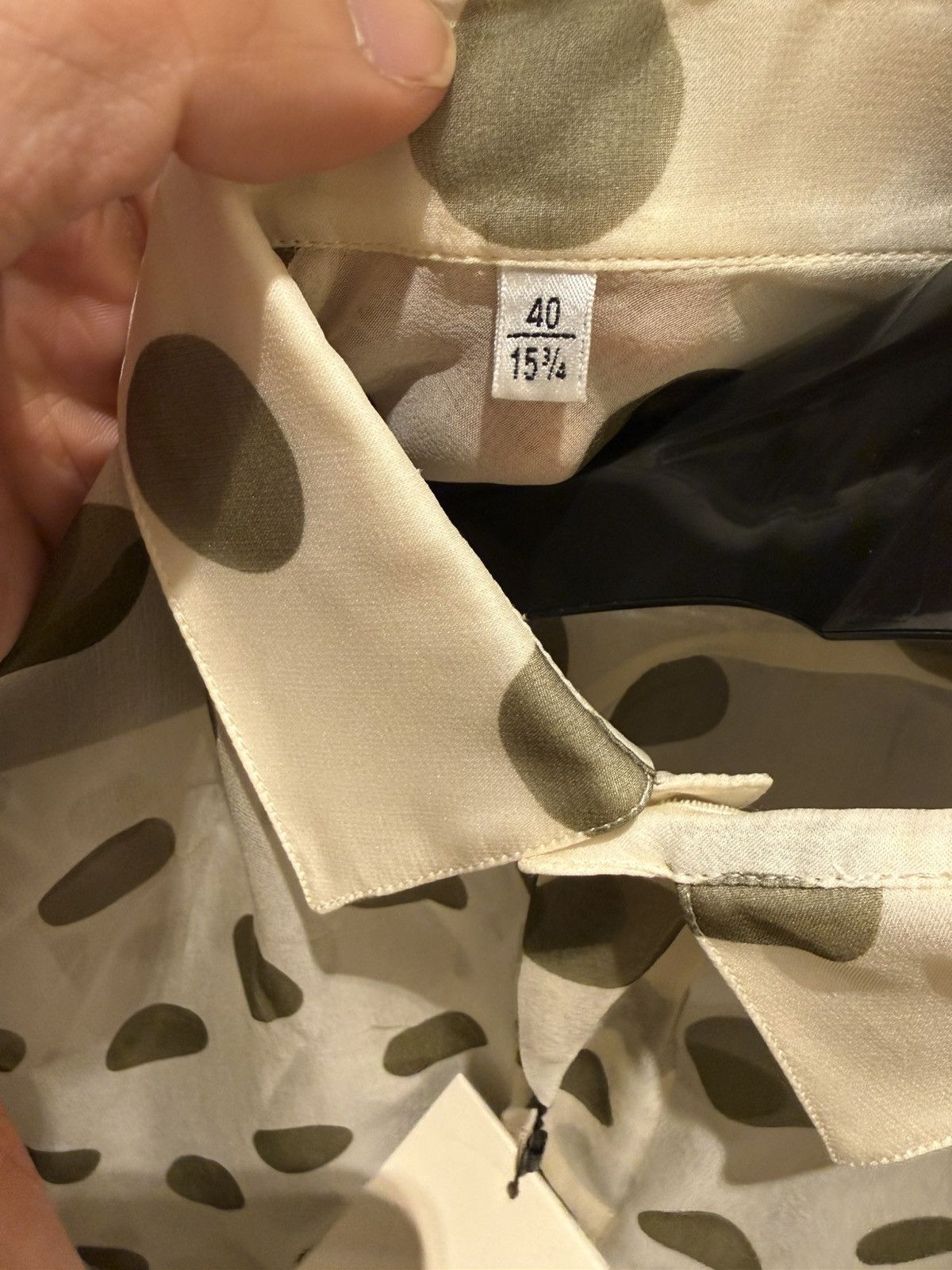 Saint Laurent Paris mulberry silk polka dots shirt collar size 40 Size US M / EU 48-50 / 2 - 11 Thumbnail