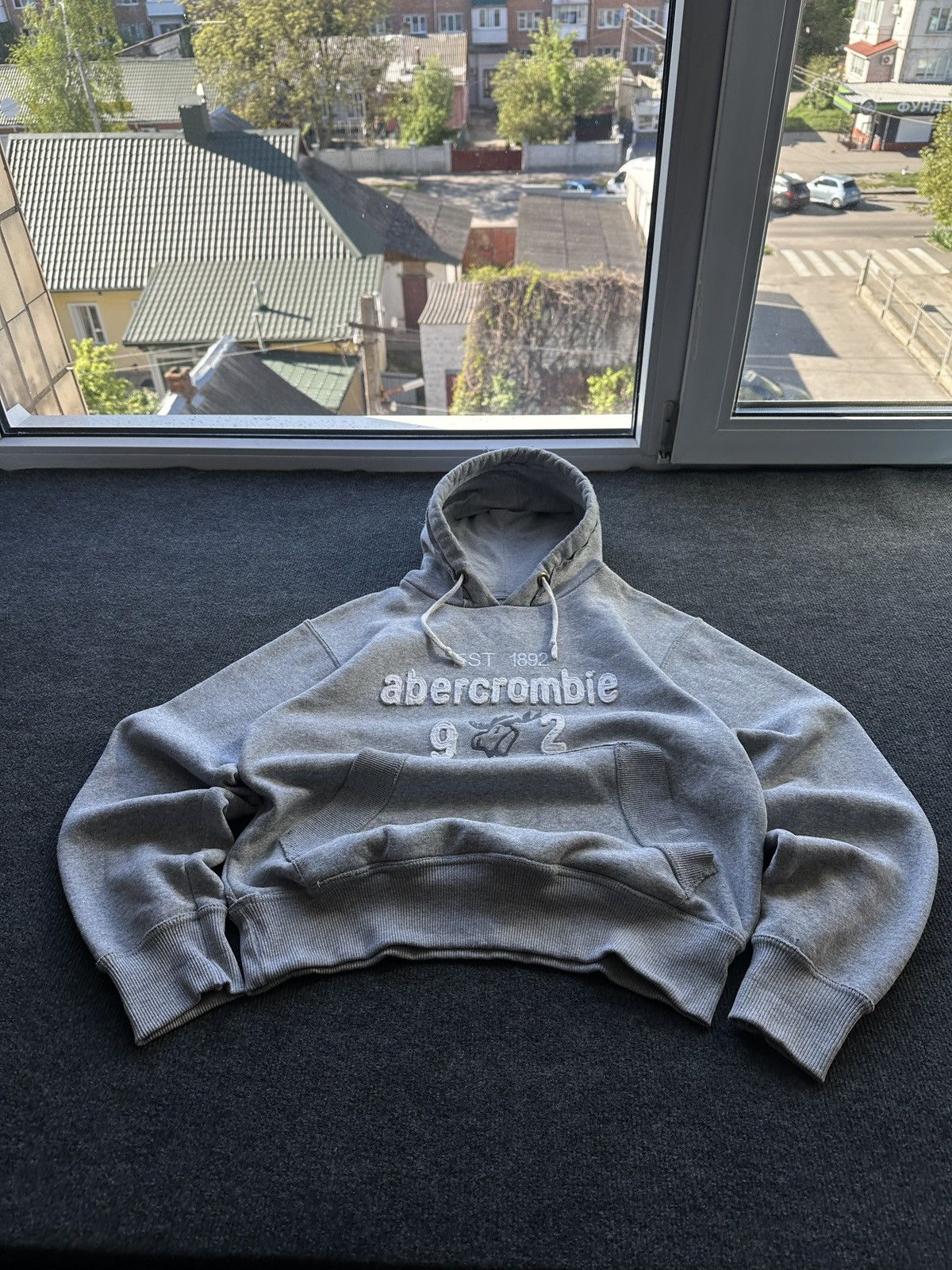 Abercrombie & Fitch 🚨 ABERCROMBIE & FITCH BIG LOGO HOODIE MEN Y2K RARE Size US S / EU 44-46 / 1 - 1 Thumbnail