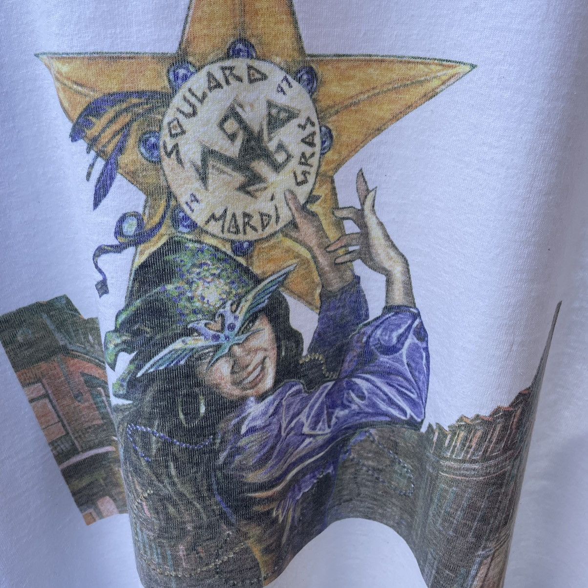 Vintage 🔥Vintage Soulard Mardi Gras Bud Light Promo Event Tee Size US XXL / EU 58 / 5 - 4 Thumbnail