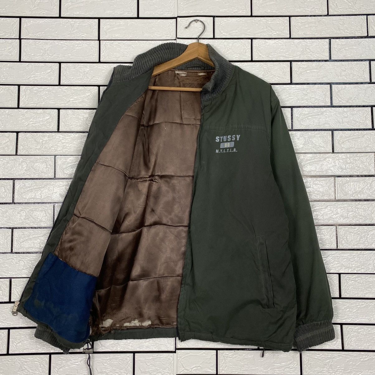 Stussy Vintage Quilted Bomber Jacket Stussy Usa Blanket Distressed Size US M / EU 48-50 / 2 - 12 Thumbnail