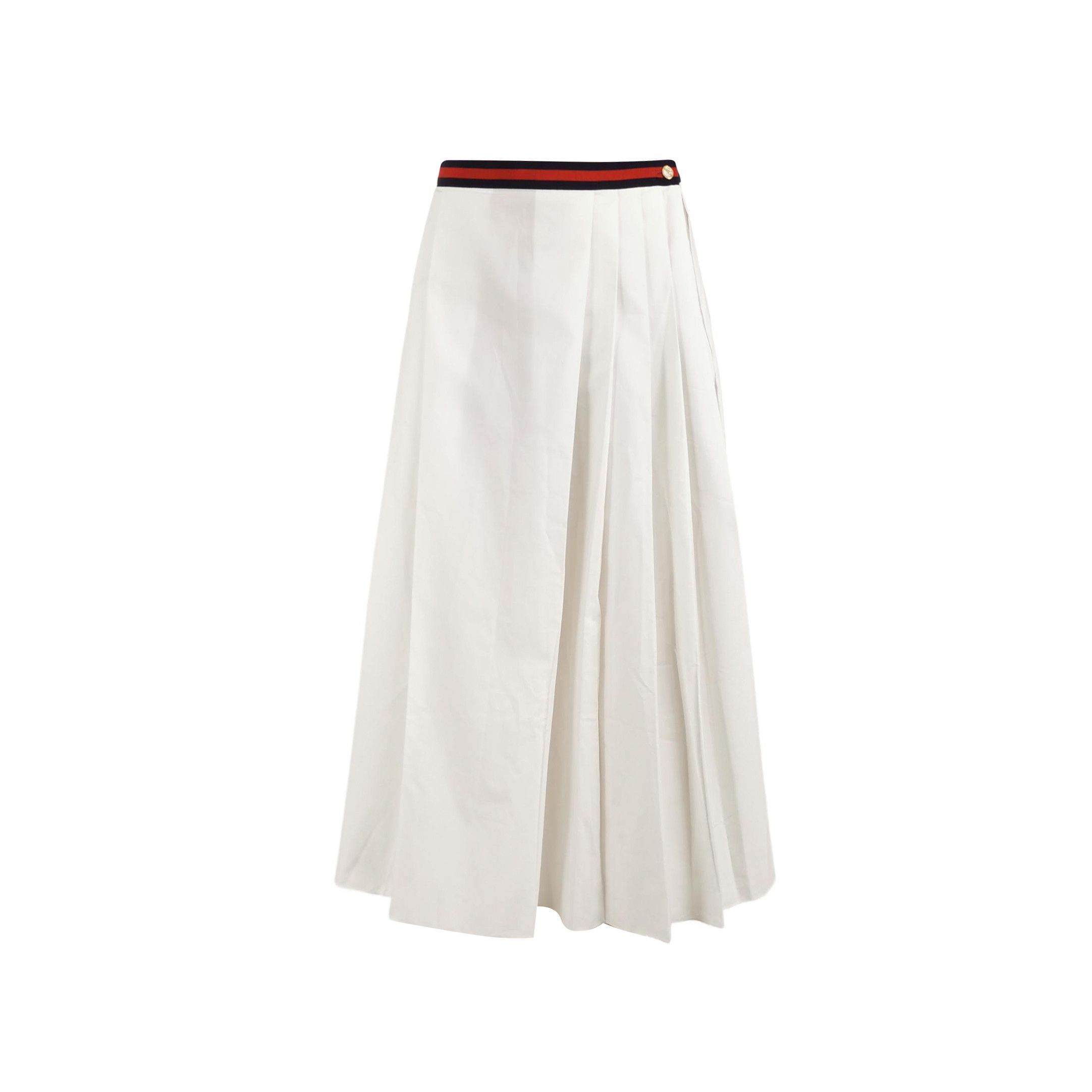 Gucci Gucci Striped Web Pleated Midi Skirt IT 42 Size 28" / US 6 / IT 42 - 1 Thumbnail