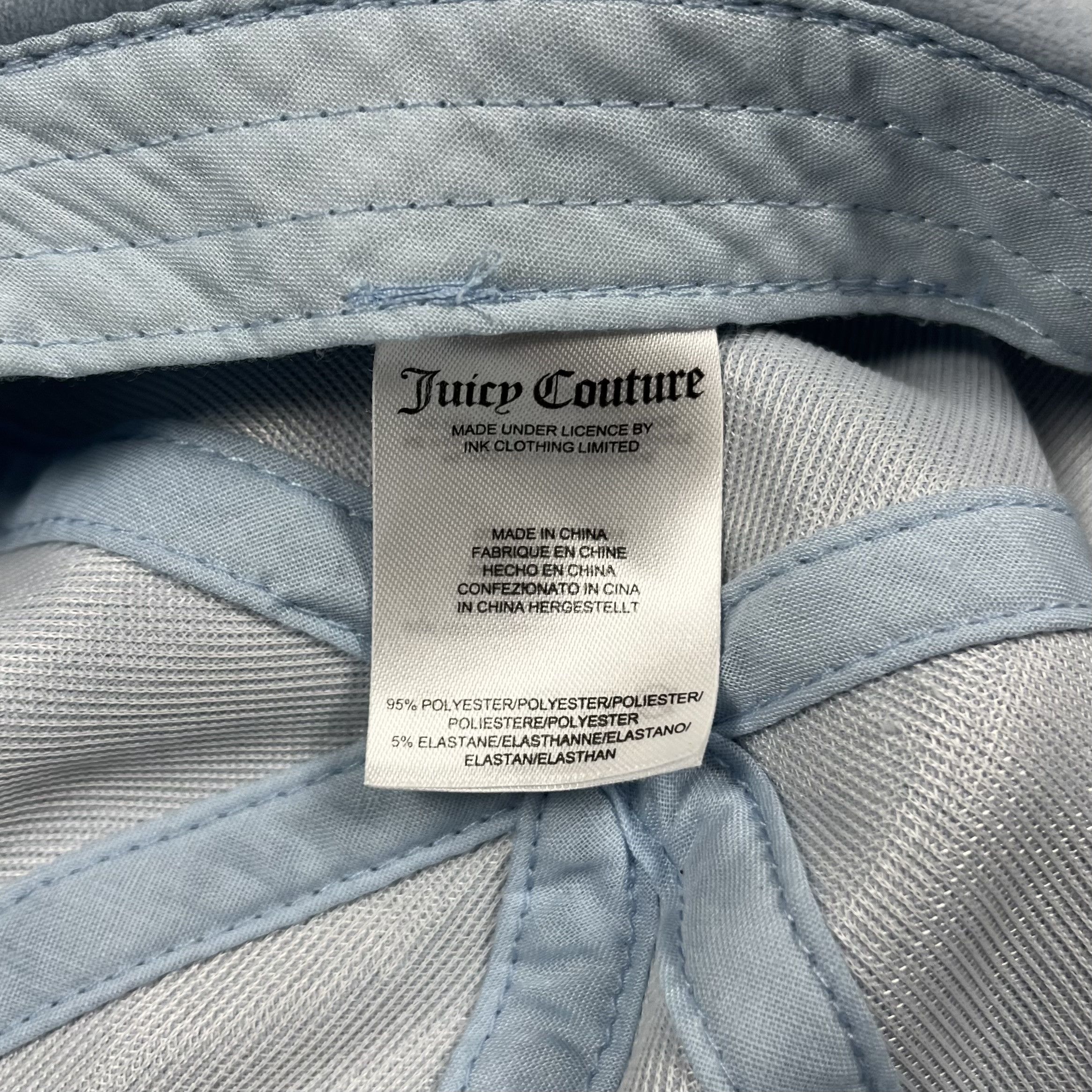 Juicy Couture Juicy Couture Baby Blue Y2K Velour Baseball Cap Size ONE SIZE - 7 Thumbnail