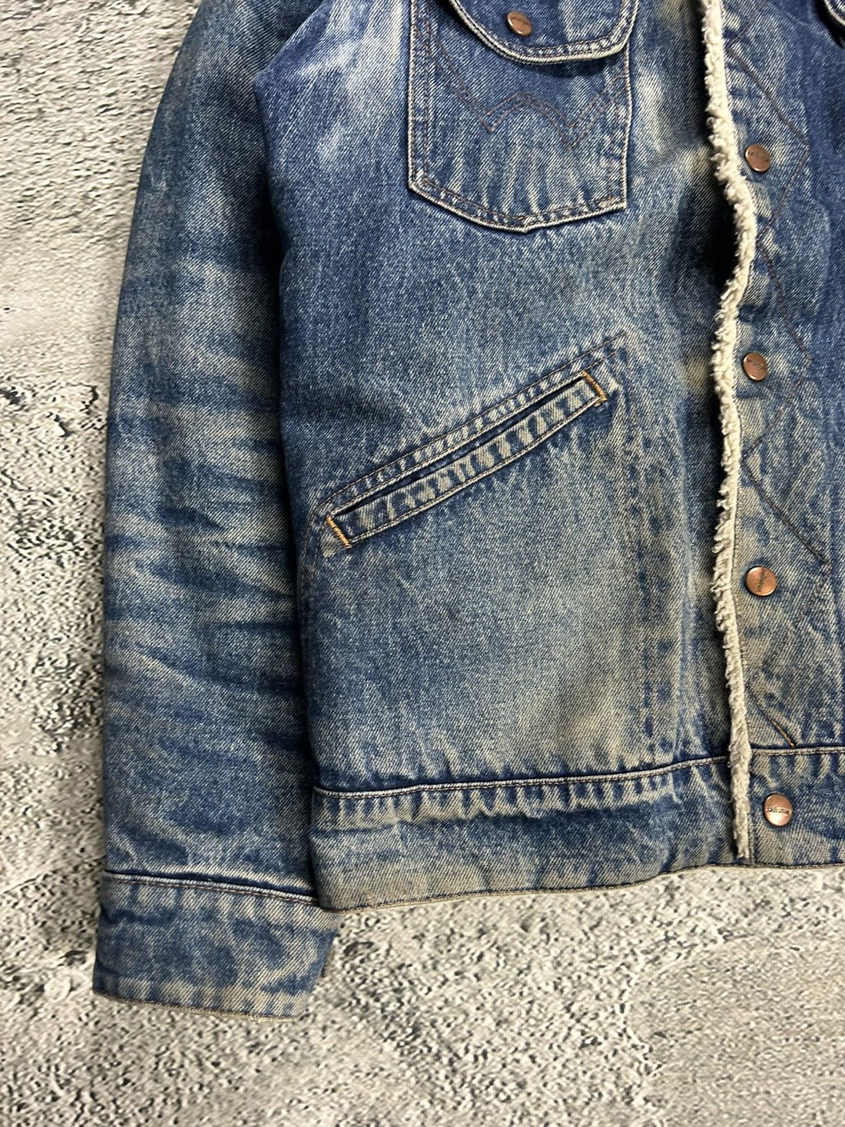 Wrangler 60's Wrangler Sherpa jacket denim vintage blue Size US L / EU 52-54 / 3 - 4 Thumbnail
