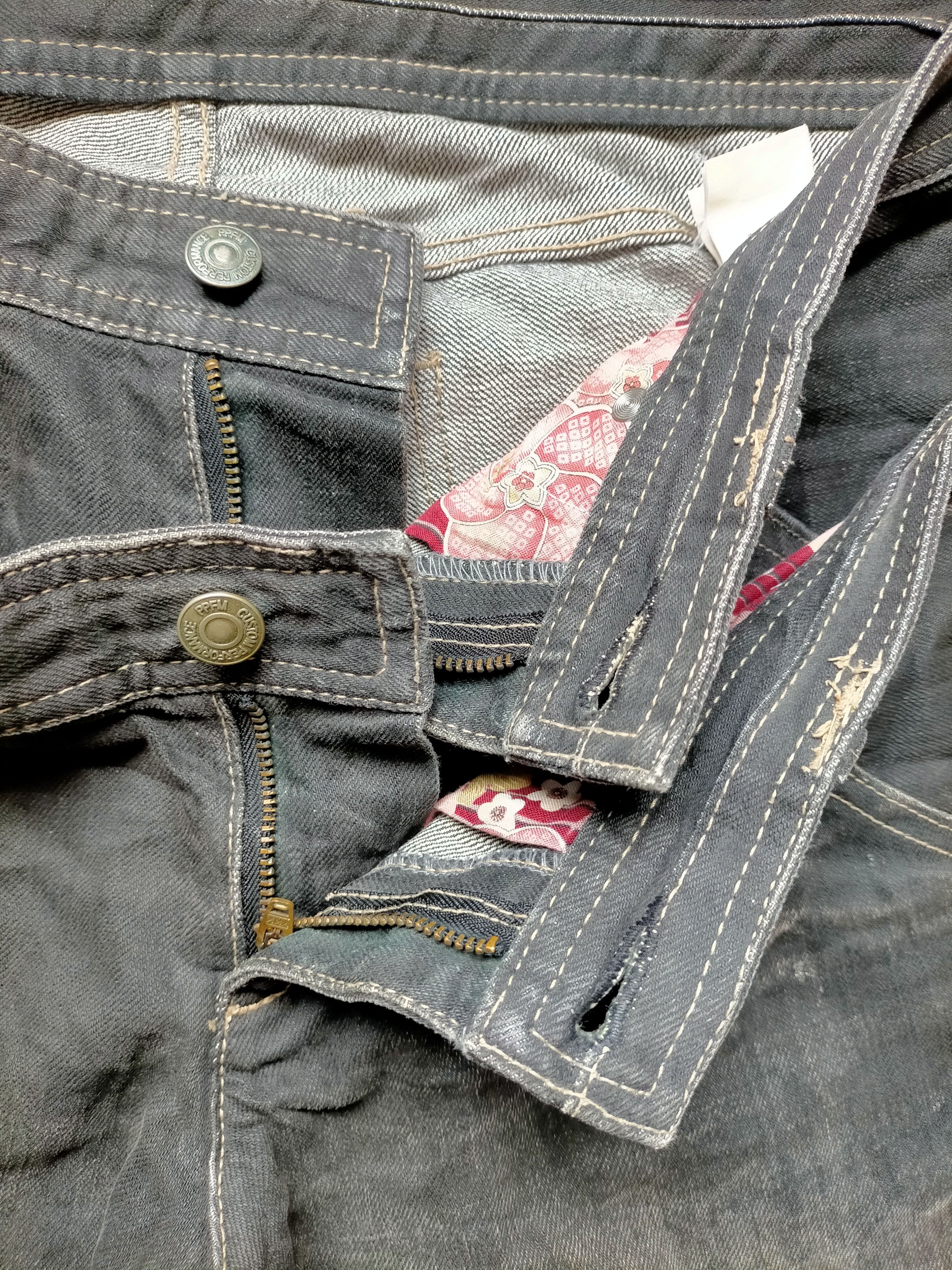 PPFM PPFM Double Waist Japan Black Jeans Size US 32 / EU 48 - 8 Thumbnail