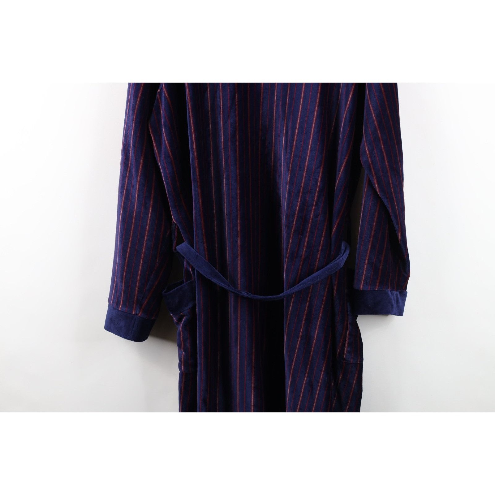 Vintage Vintage 70s Streetwear Striped Velvet Velour Bath Robe Size US XL / EU 56 / 4 - 16 Thumbnail