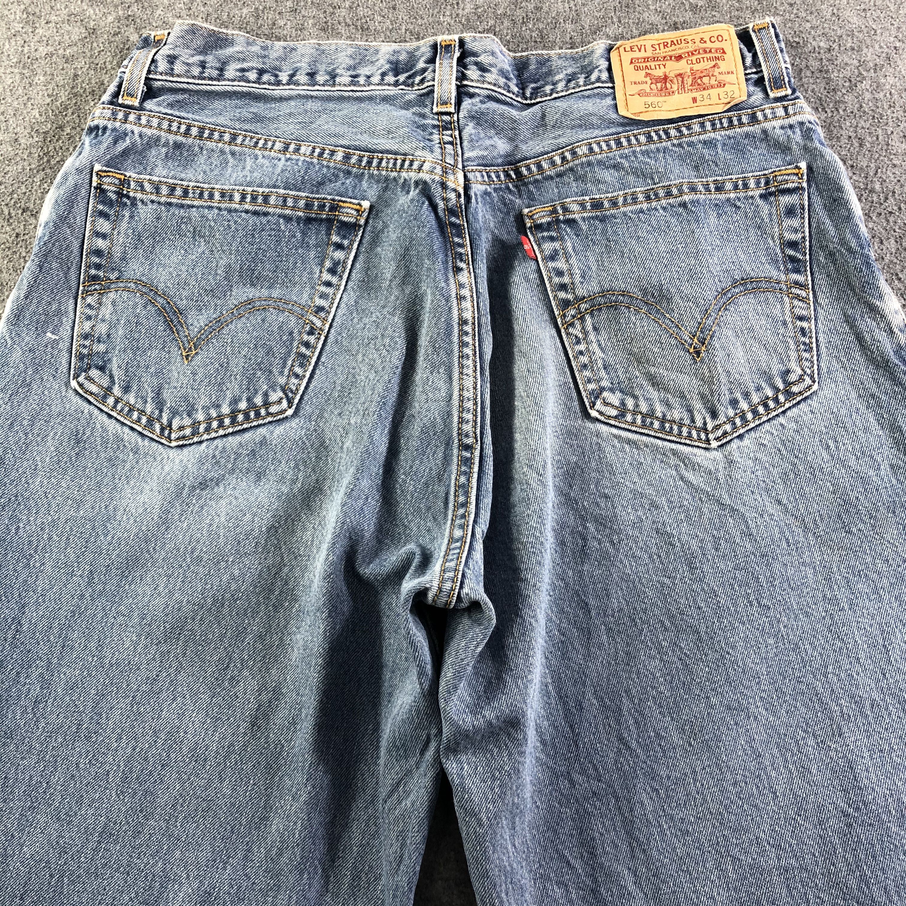 Levi's Vintage Blue Wash Levis 560 Jeans-J3463 Size US 35 - 4 Thumbnail