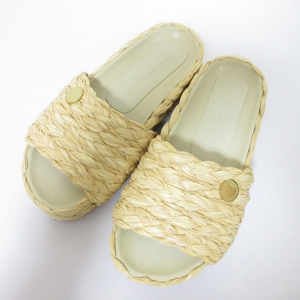 Stella McCartney Stella Mccartney Stella McCartney raffia slide sandals Plant-based Shoes DUTY FREE for USA Size ONE SIZE - 1 Thumbnail