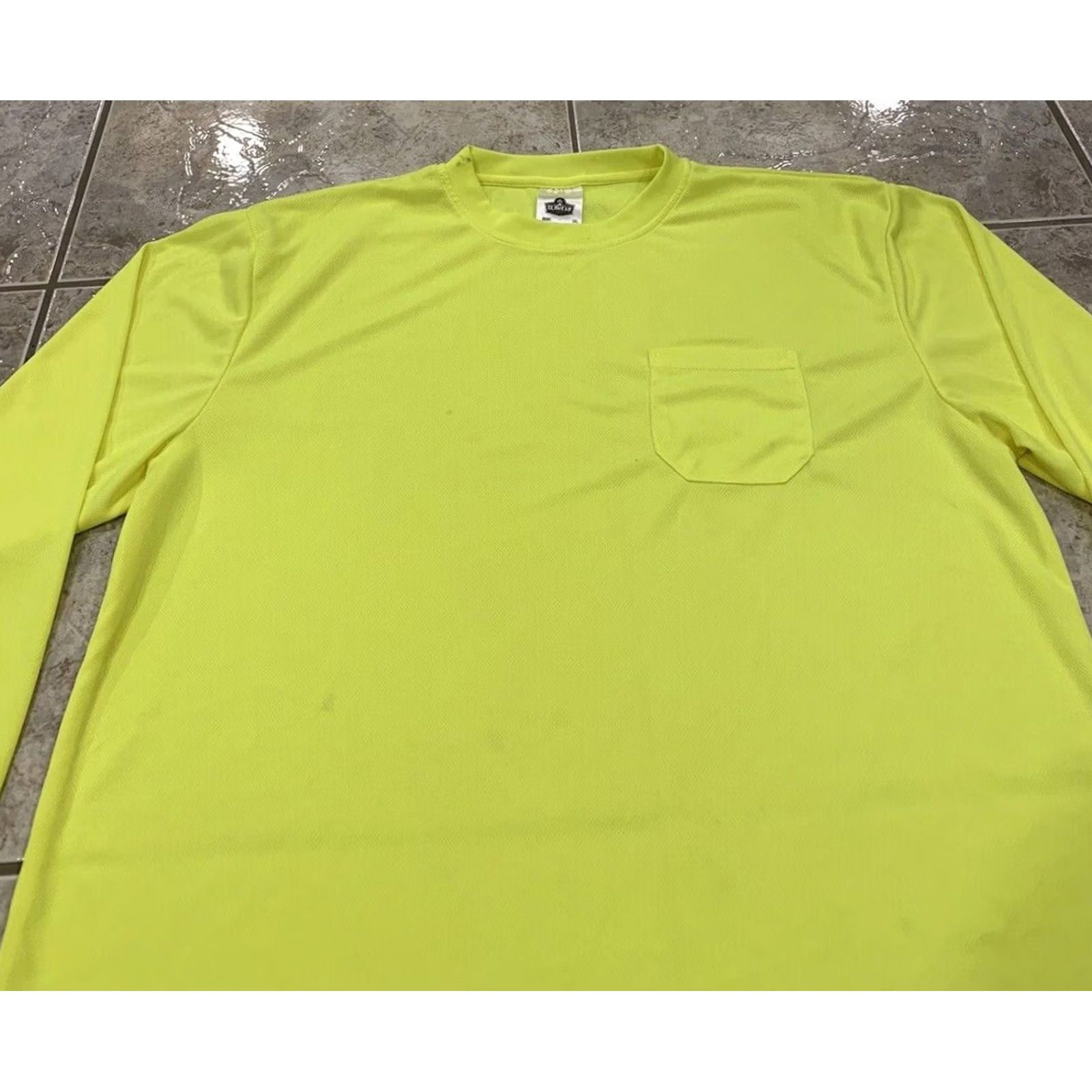 Slowear VINTAGE Glowear Men’s 3XL Hi-Vis Hi-Vis Shirt Long Sleeve Bright Lime Glowear Shirt Mens 3XL Hi-Vis Shirt Size US XXL / EU 58 / 5 - 2 Thumbnail