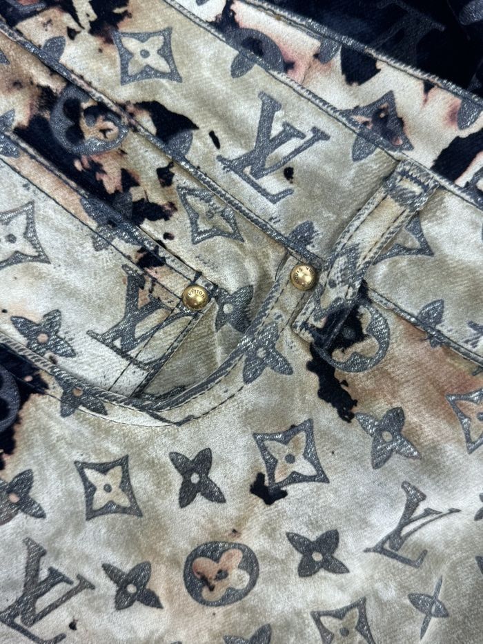 Louis Vuitton Monogram Print Faded Denim Size US 36 / EU 52 - 7 Thumbnail